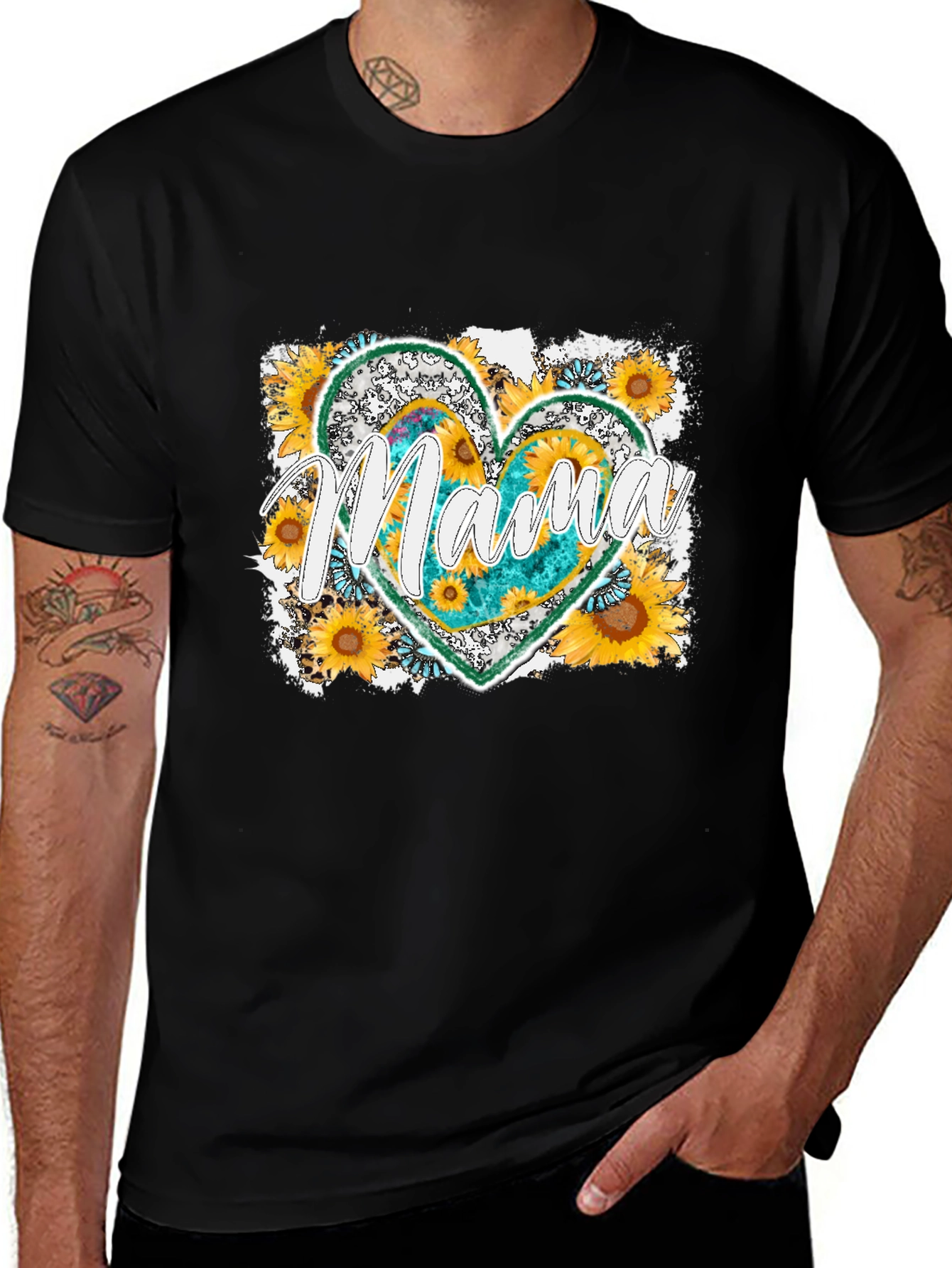 Mama Sunflower Heart T-Shirt