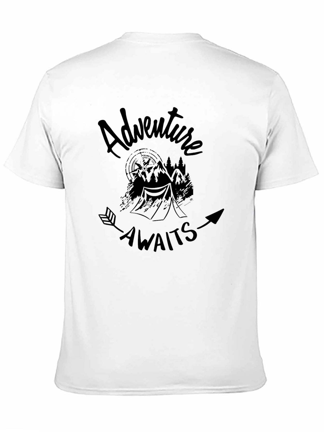 Adventure Awaits Black Graphic Tee