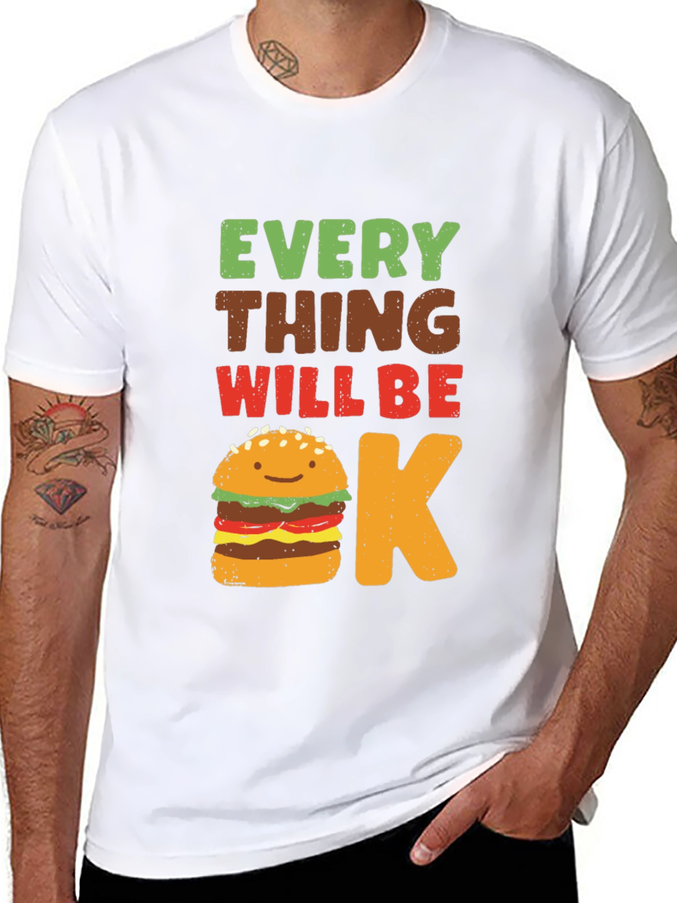 Everything Will Be Okay Burger T-Shirt