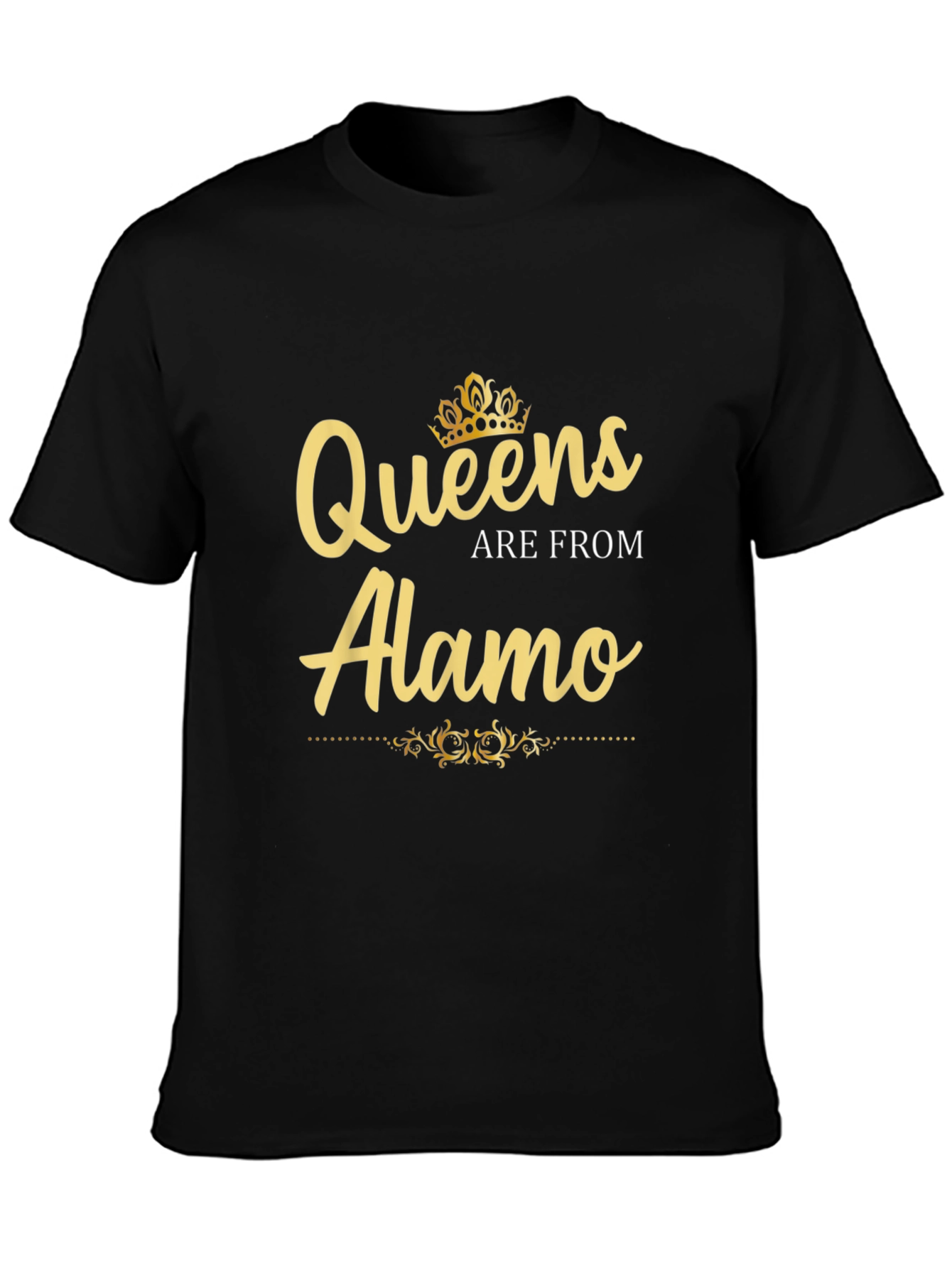 Queens Are From Alamo Graphic Tee - Black