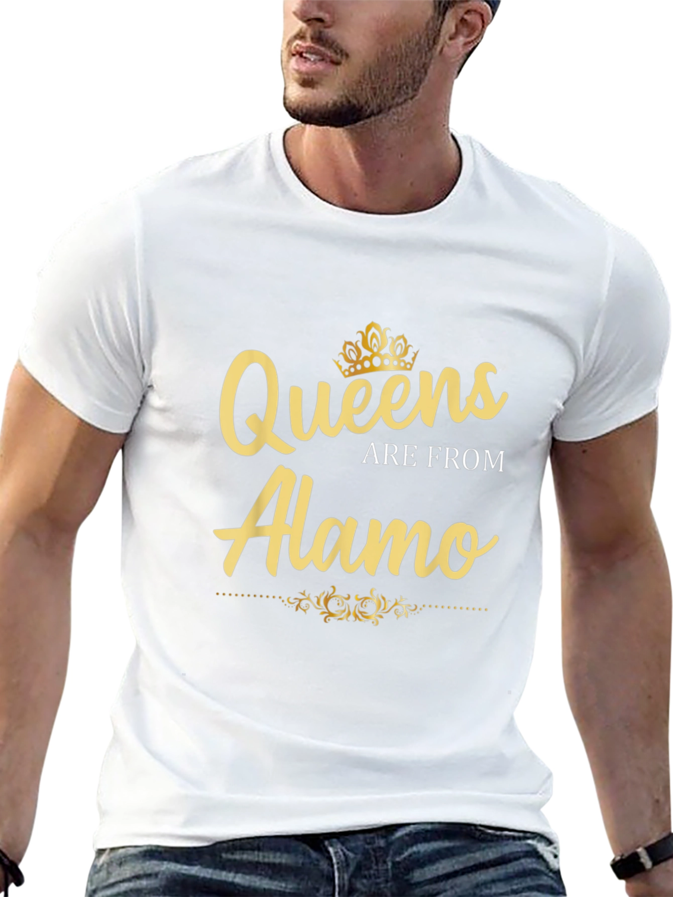 Queens Are From Alamo Graphic Tee - Black