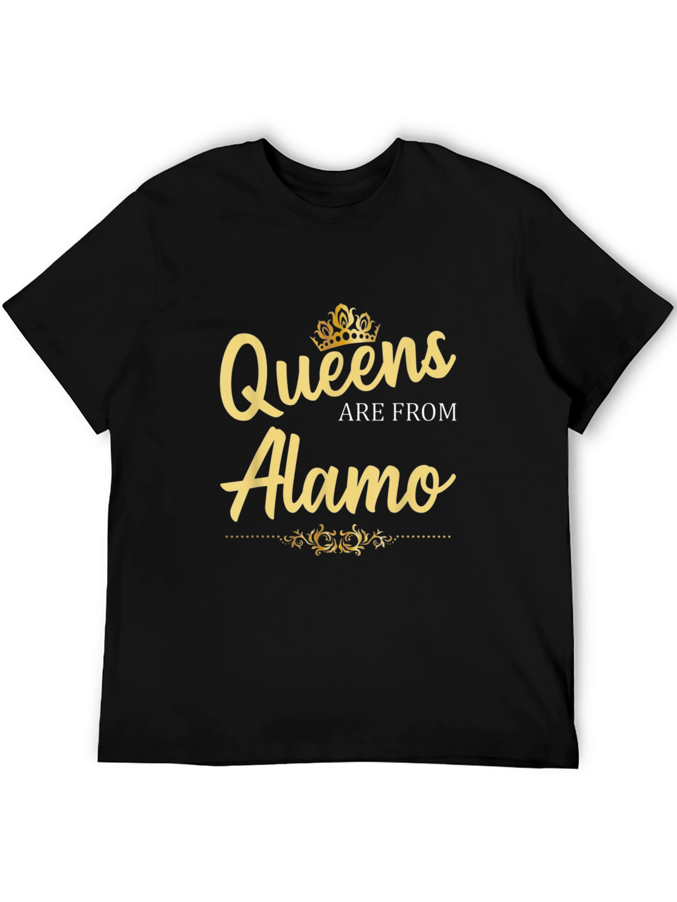 Queens Are From Alamo Graphic Tee - Black