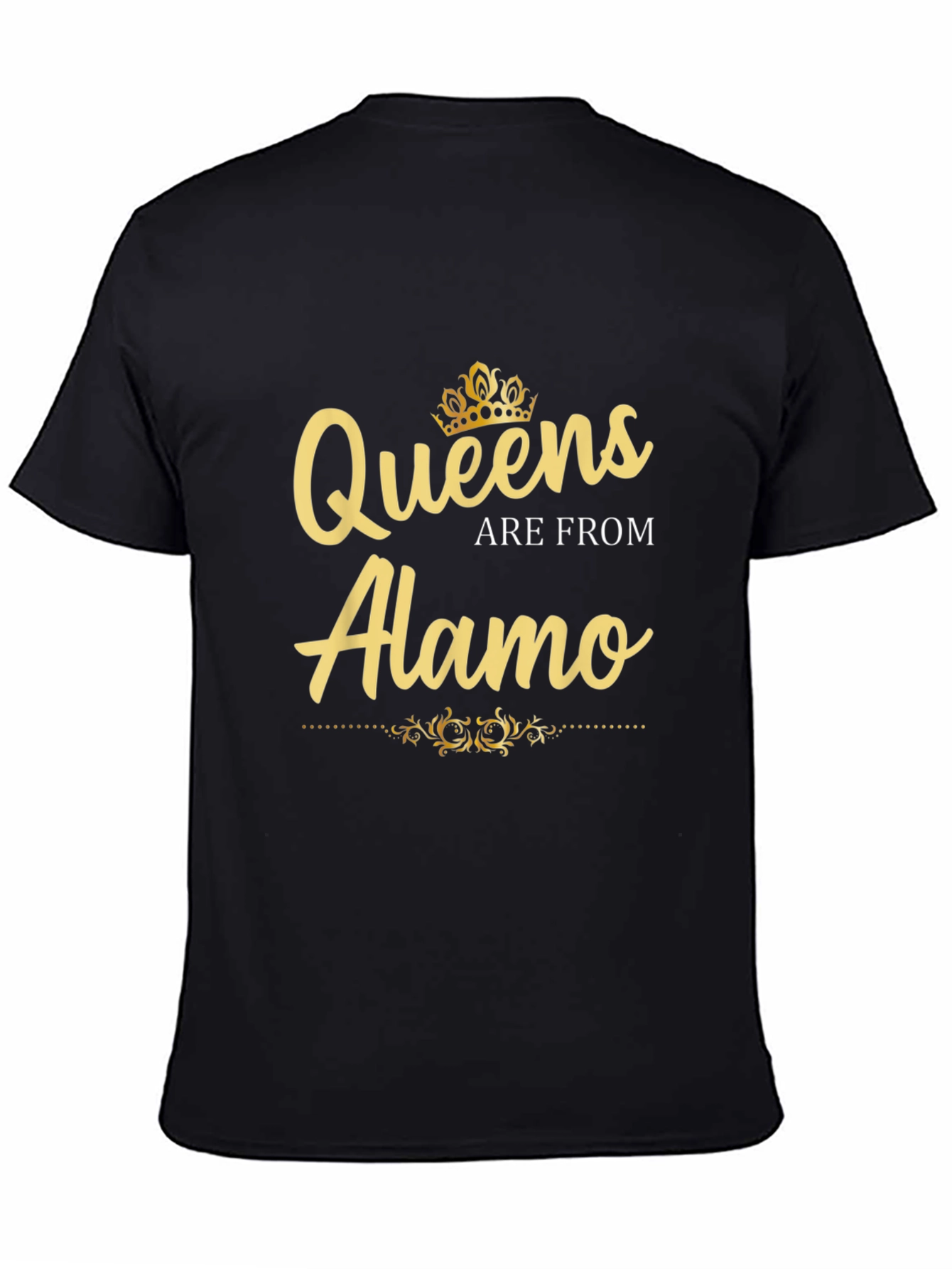 Queens Are From Alamo Graphic Tee - Black