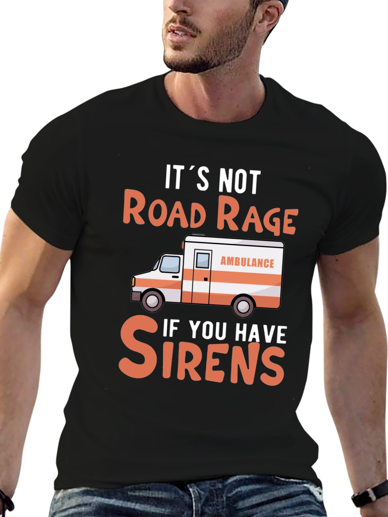 Road Rage Ambulance Graphic T-Shirt