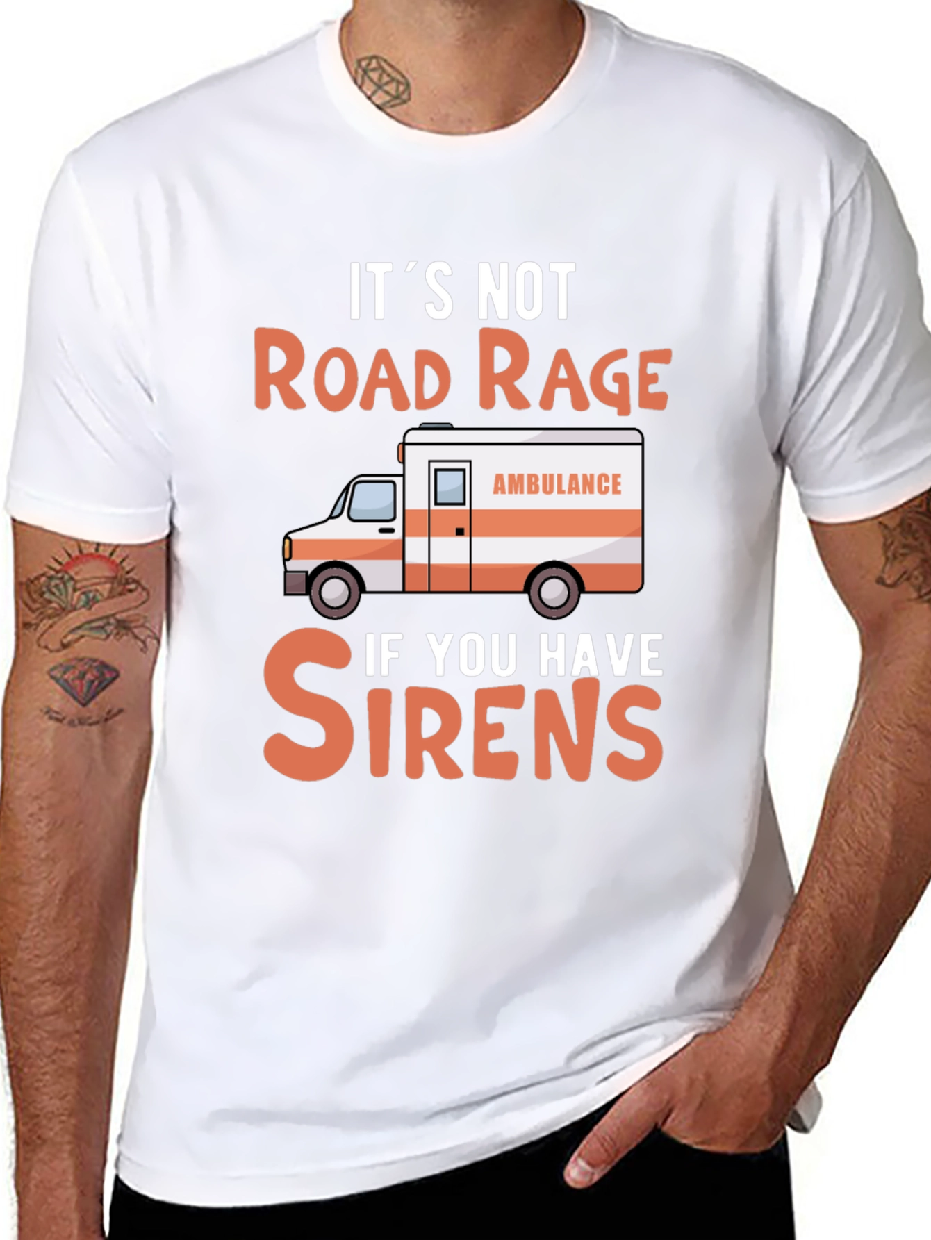 Road Rage Ambulance Graphic T-Shirt