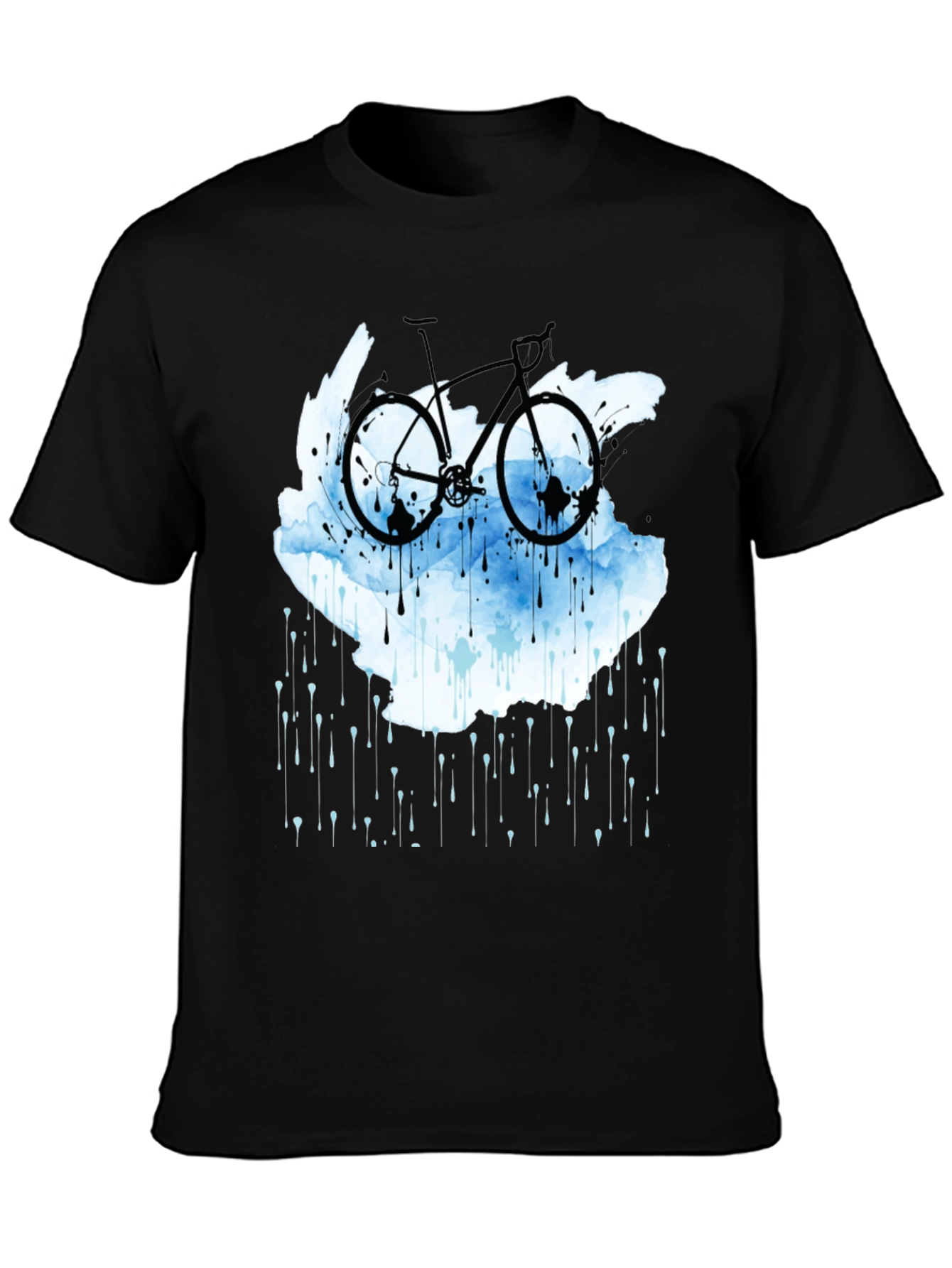 Bike in the Rain Black T-Shirt
