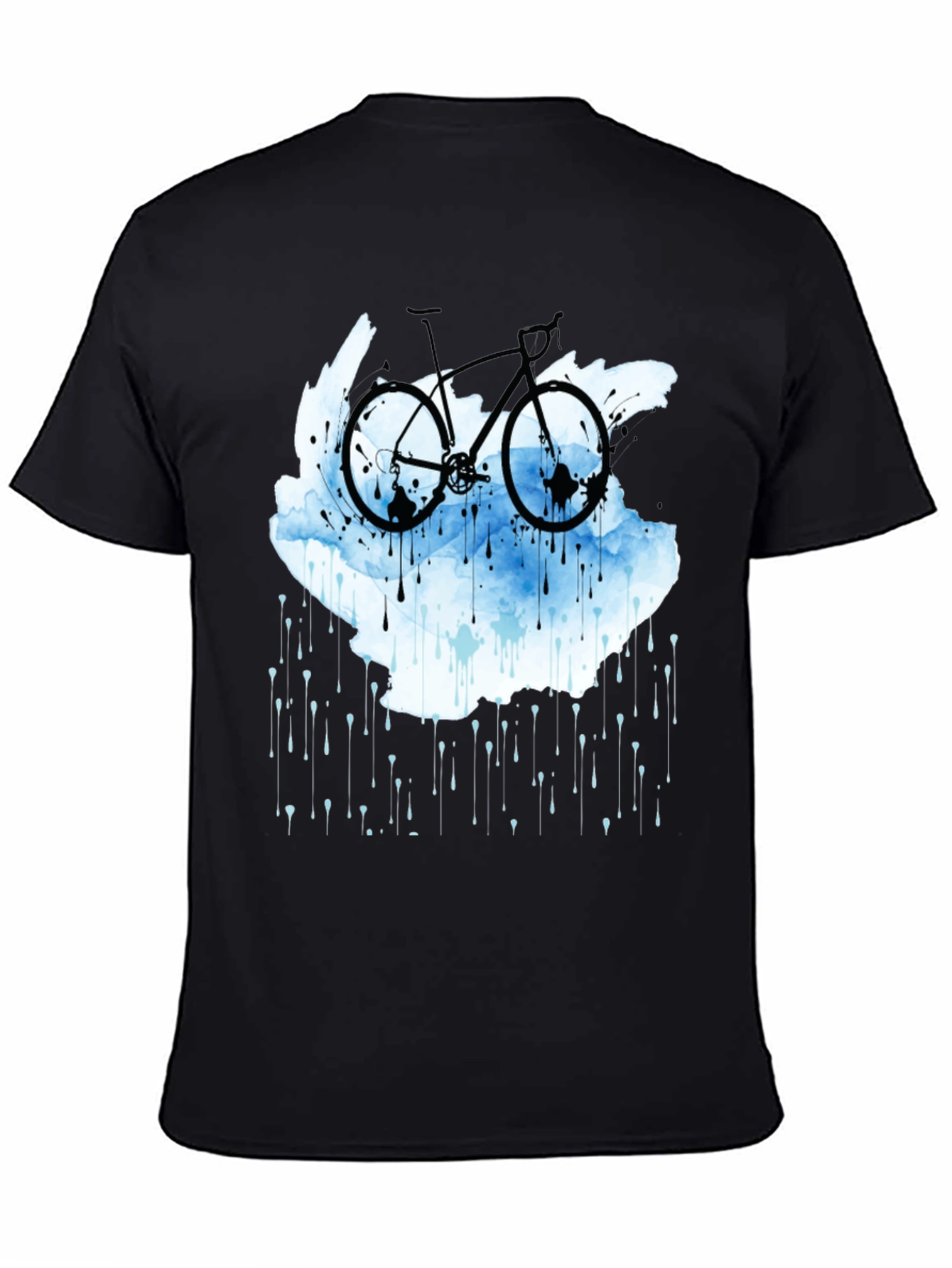 Bike in the Rain Black T-Shirt