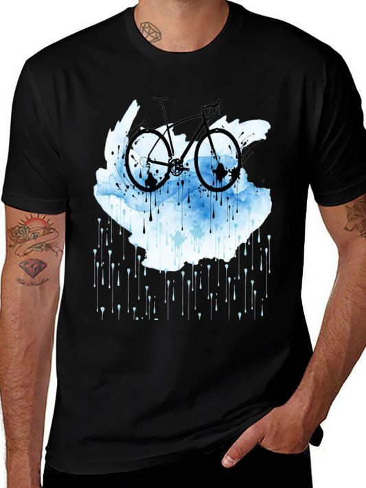 Bike in the Rain Black T-Shirt