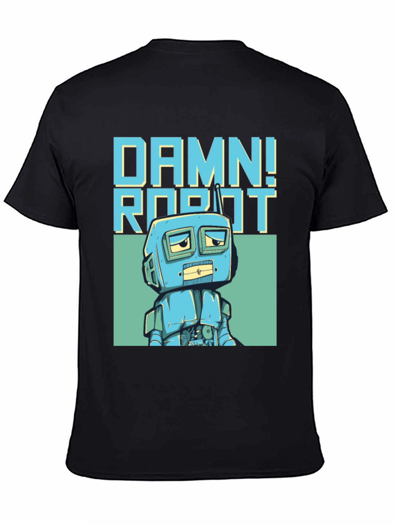 Damn! Robot Graphic Tee - Retro Style