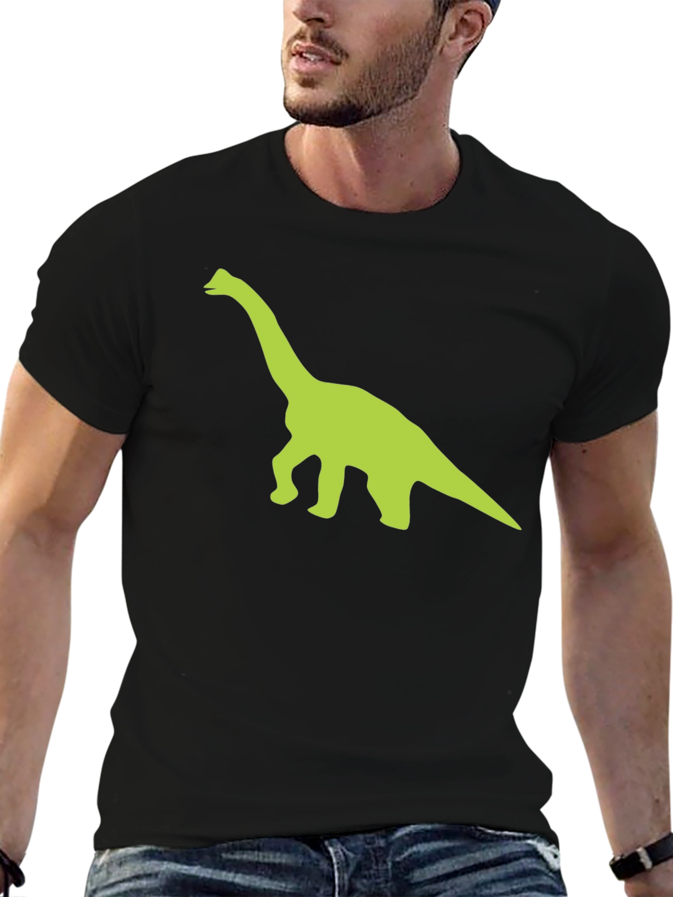 Dino Graphic T-Shirt - Retro Brontosaurus Tee
