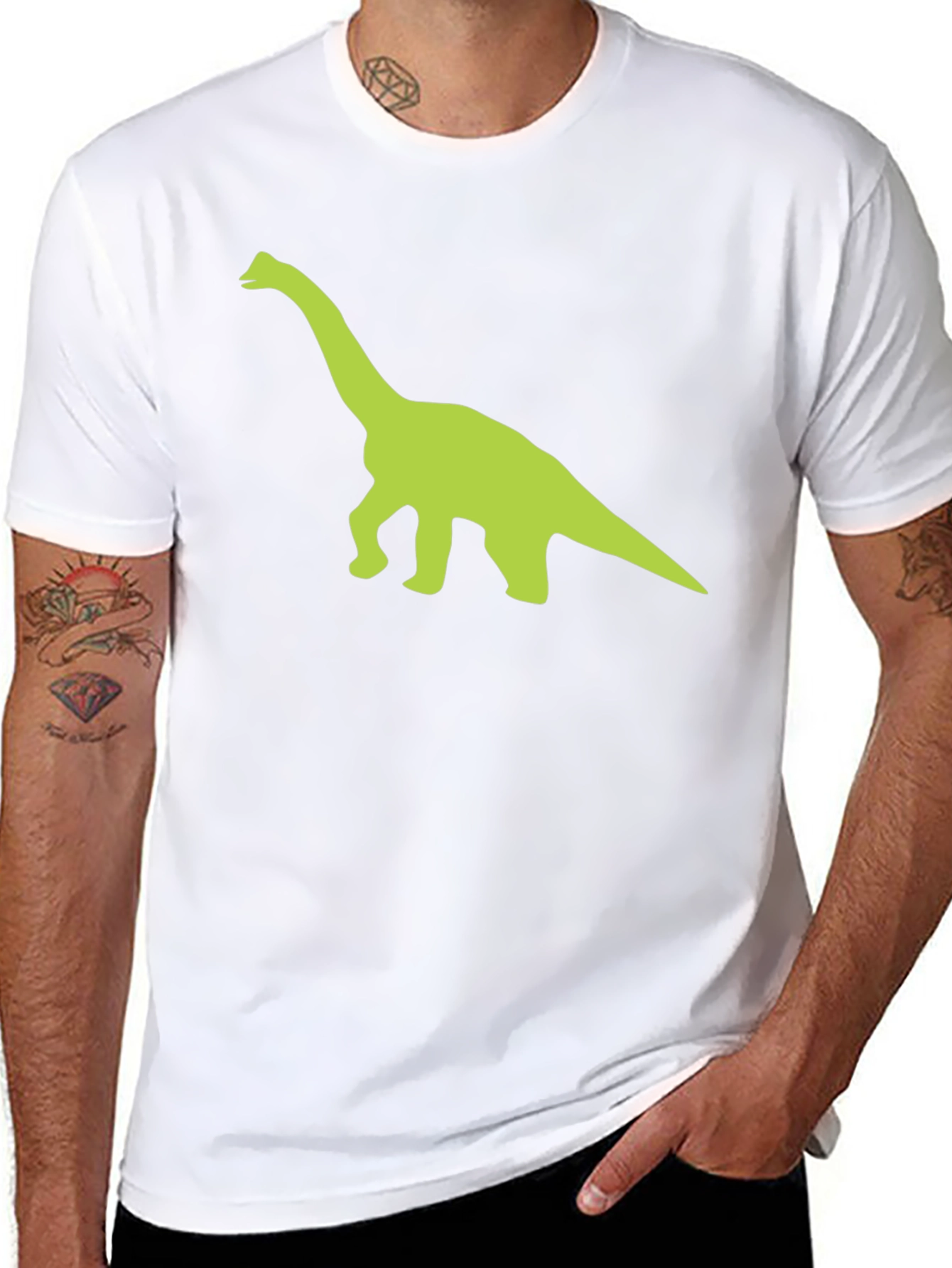 Dino Graphic T-Shirt - Retro Brontosaurus Tee