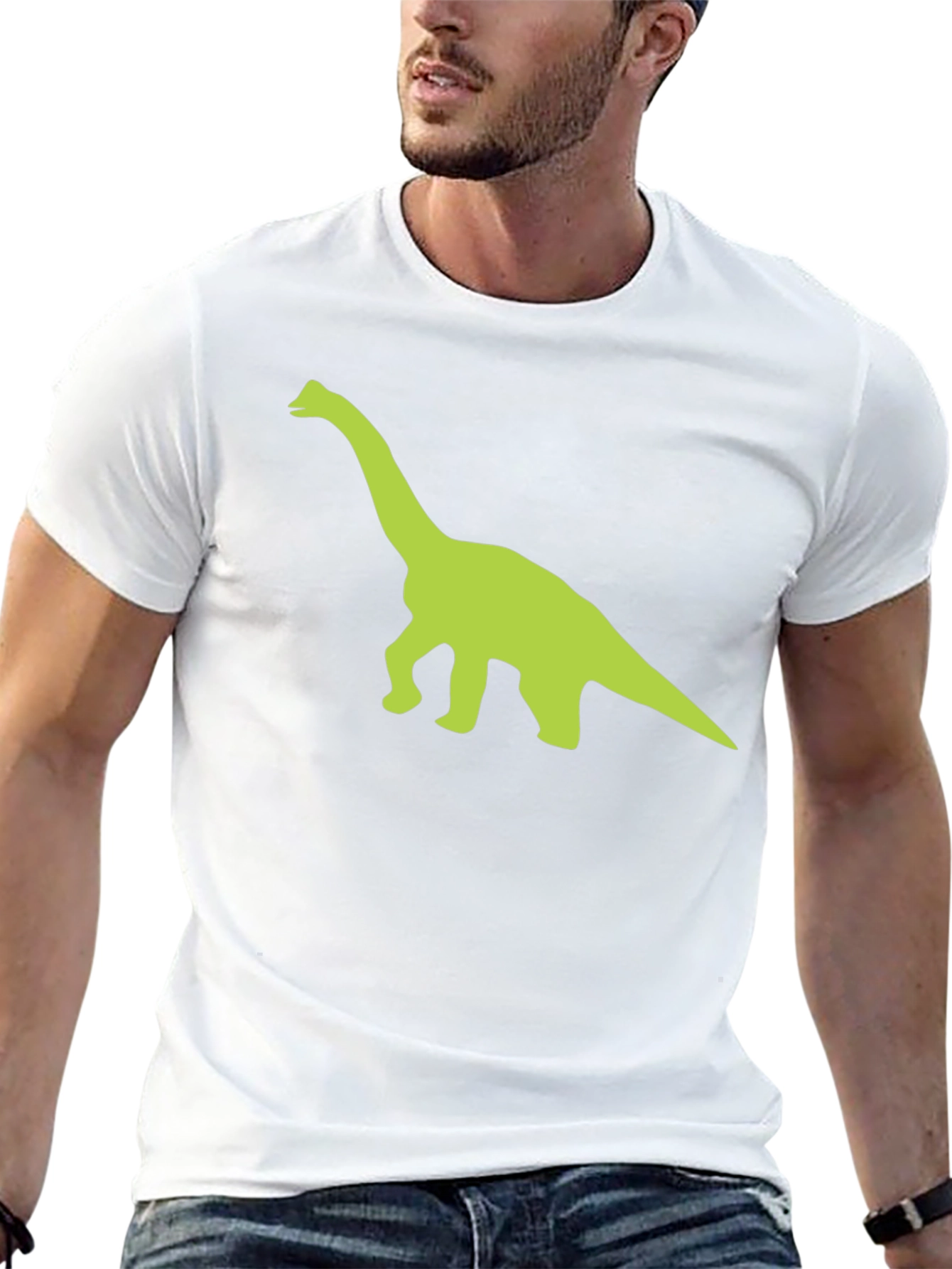 Dino Graphic T-Shirt - Retro Brontosaurus Tee