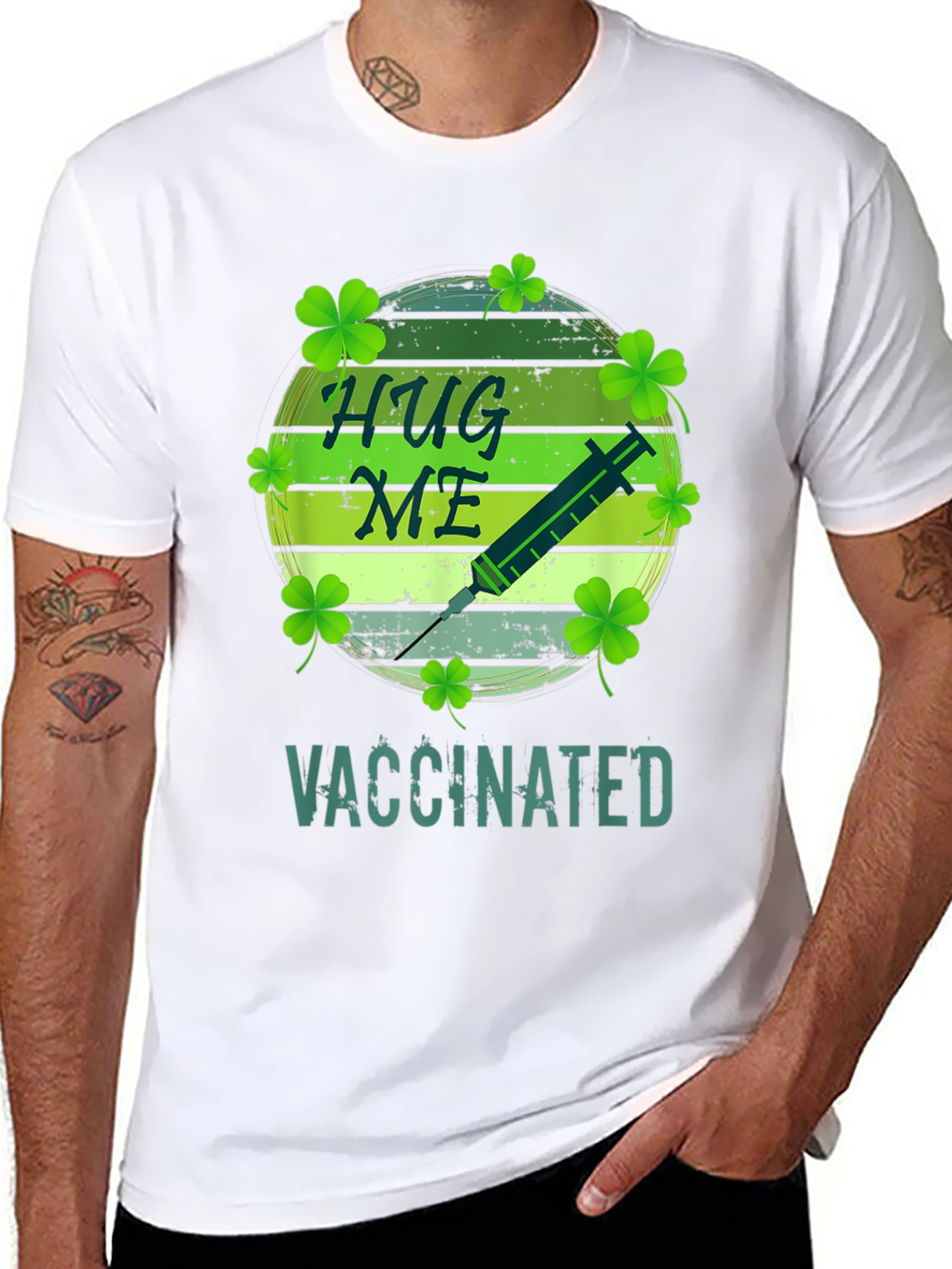 Hug Me Im Vaccinated St. Patricks Day T-Shirt