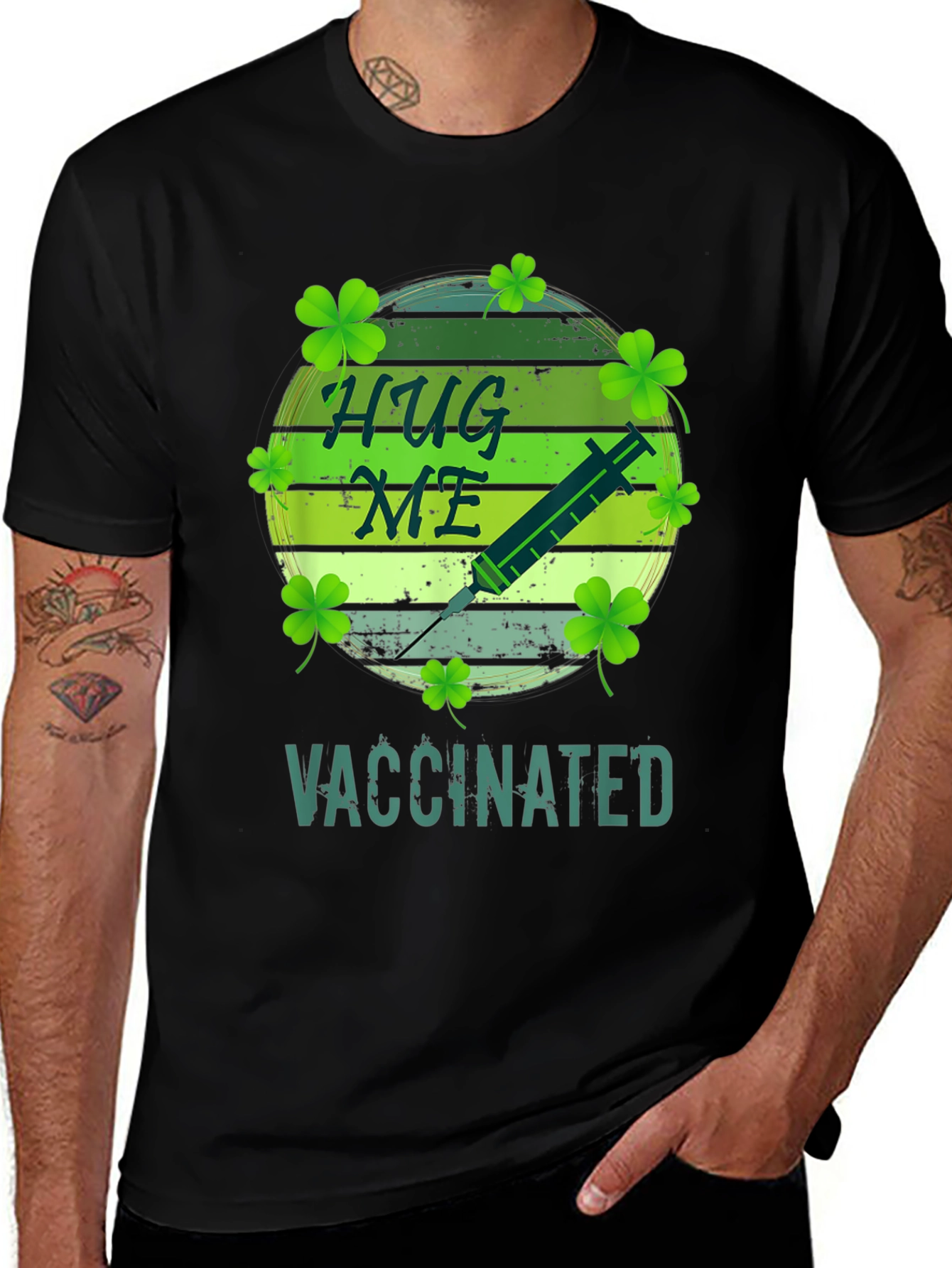 Hug Me Im Vaccinated St. Patricks Day T-Shirt