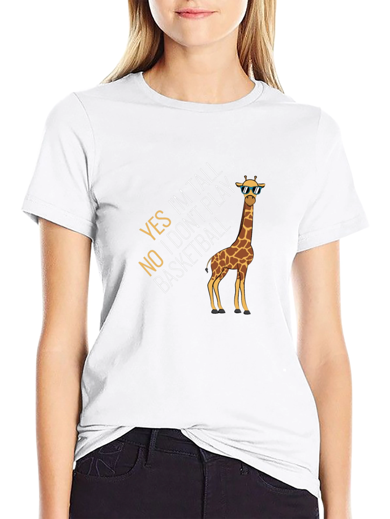 Tall Giraffe Funny Graphic Tee