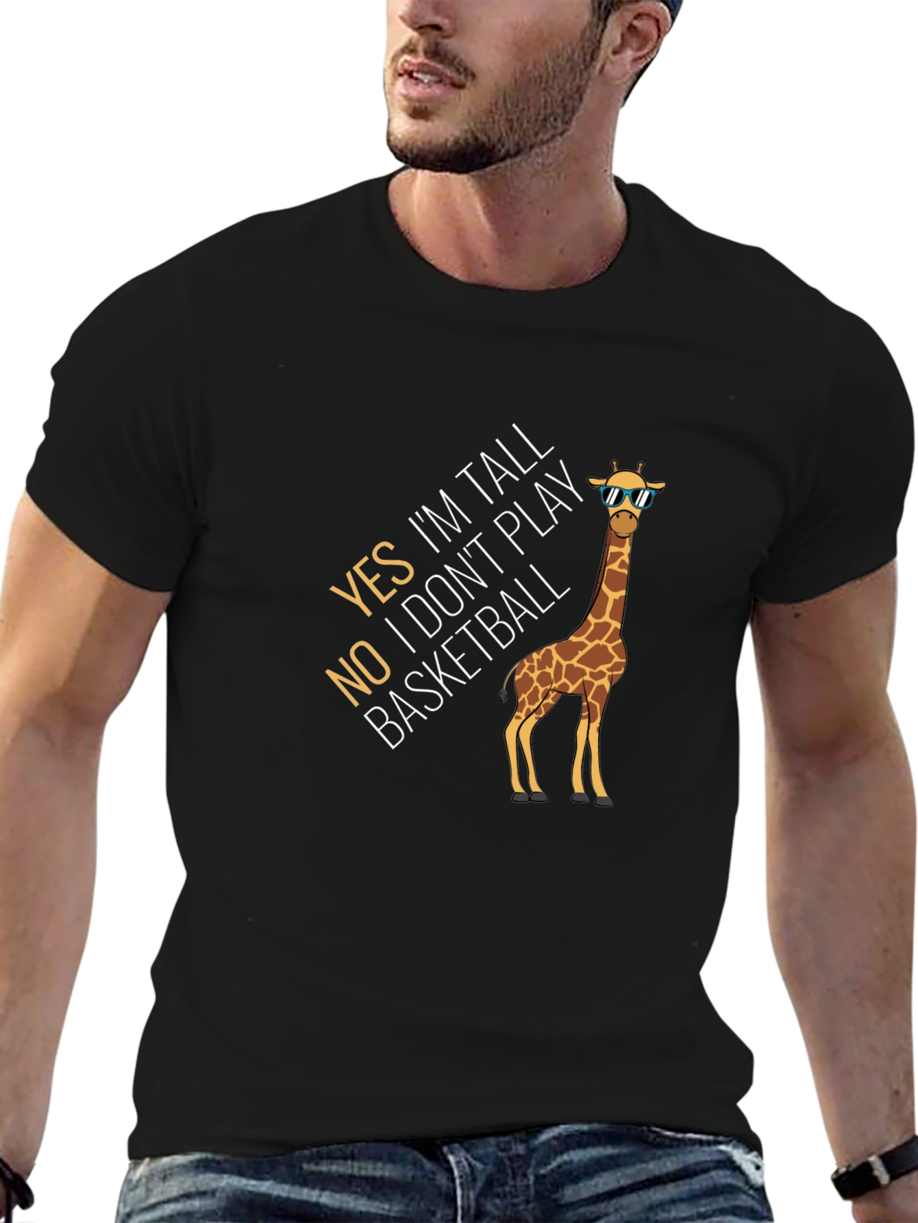 Tall Giraffe Funny Graphic Tee