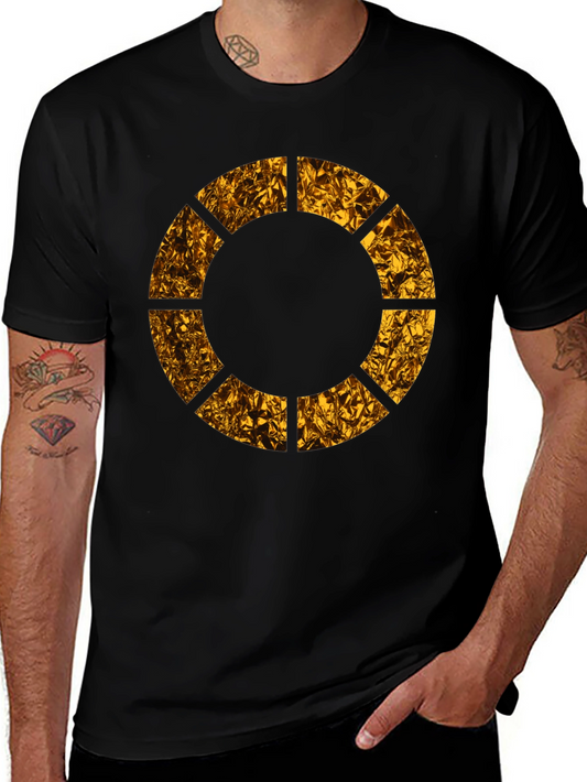 Geometric Circle Graphic Tee - Modern Black T-Shirt