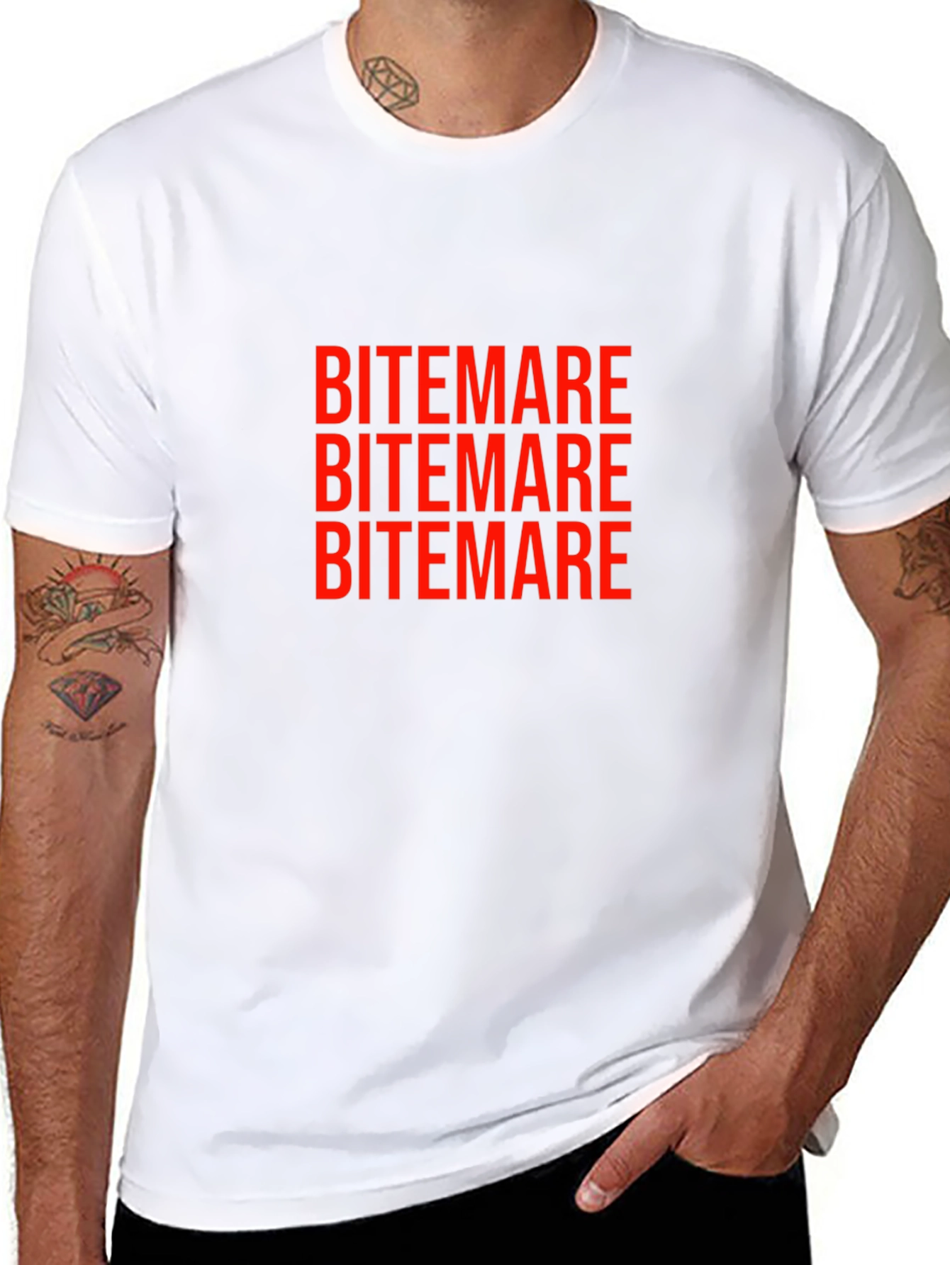 Bitemare Graphic T-Shirt - Black Crew Neck