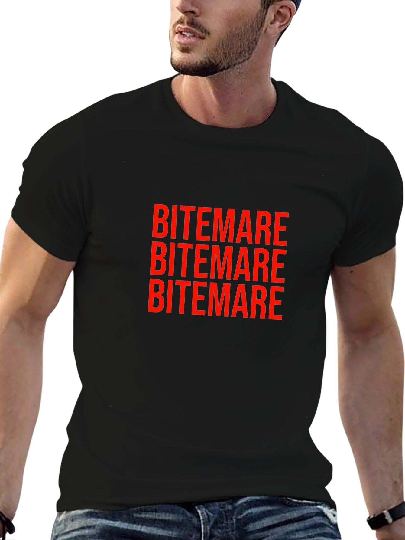 Bitemare Graphic T-Shirt - Black Crew Neck