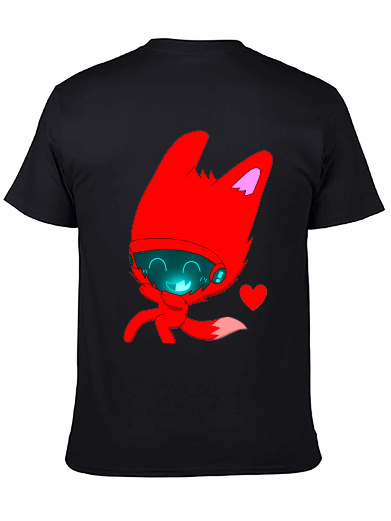 Cute Red Fox Graphic Print Tee