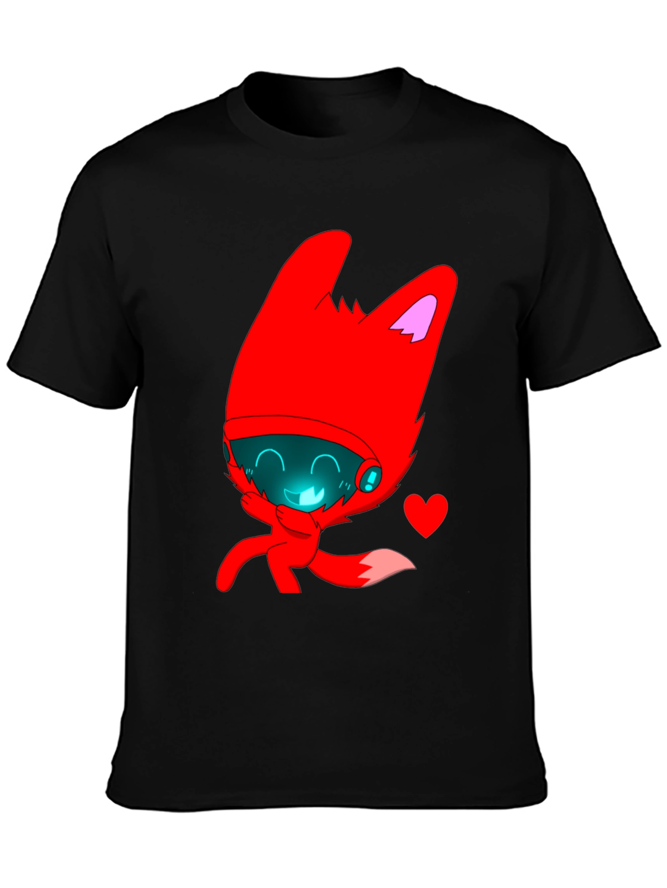 Cute Red Fox Graphic Print Tee