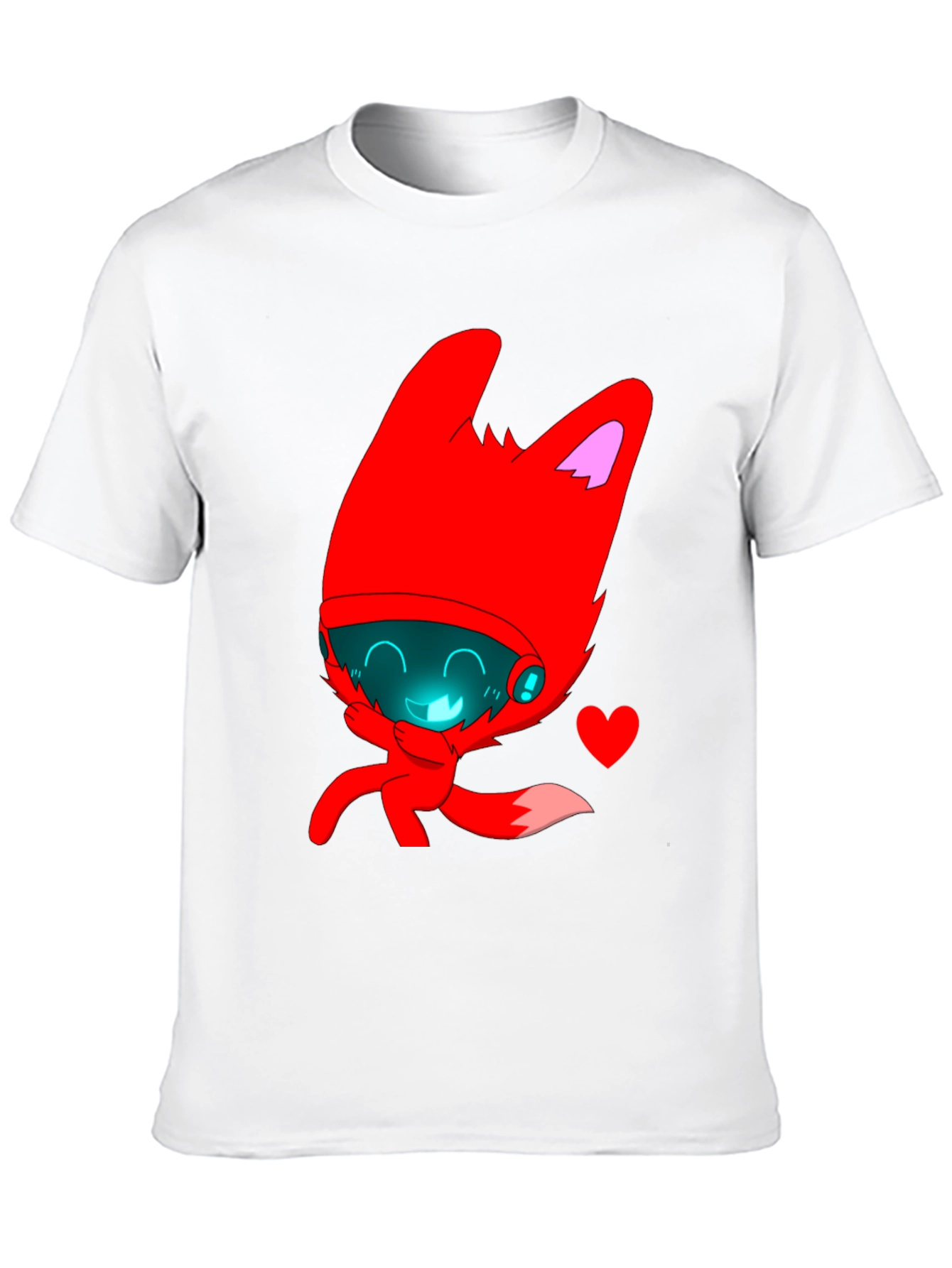 Cute Red Fox Graphic Print Tee