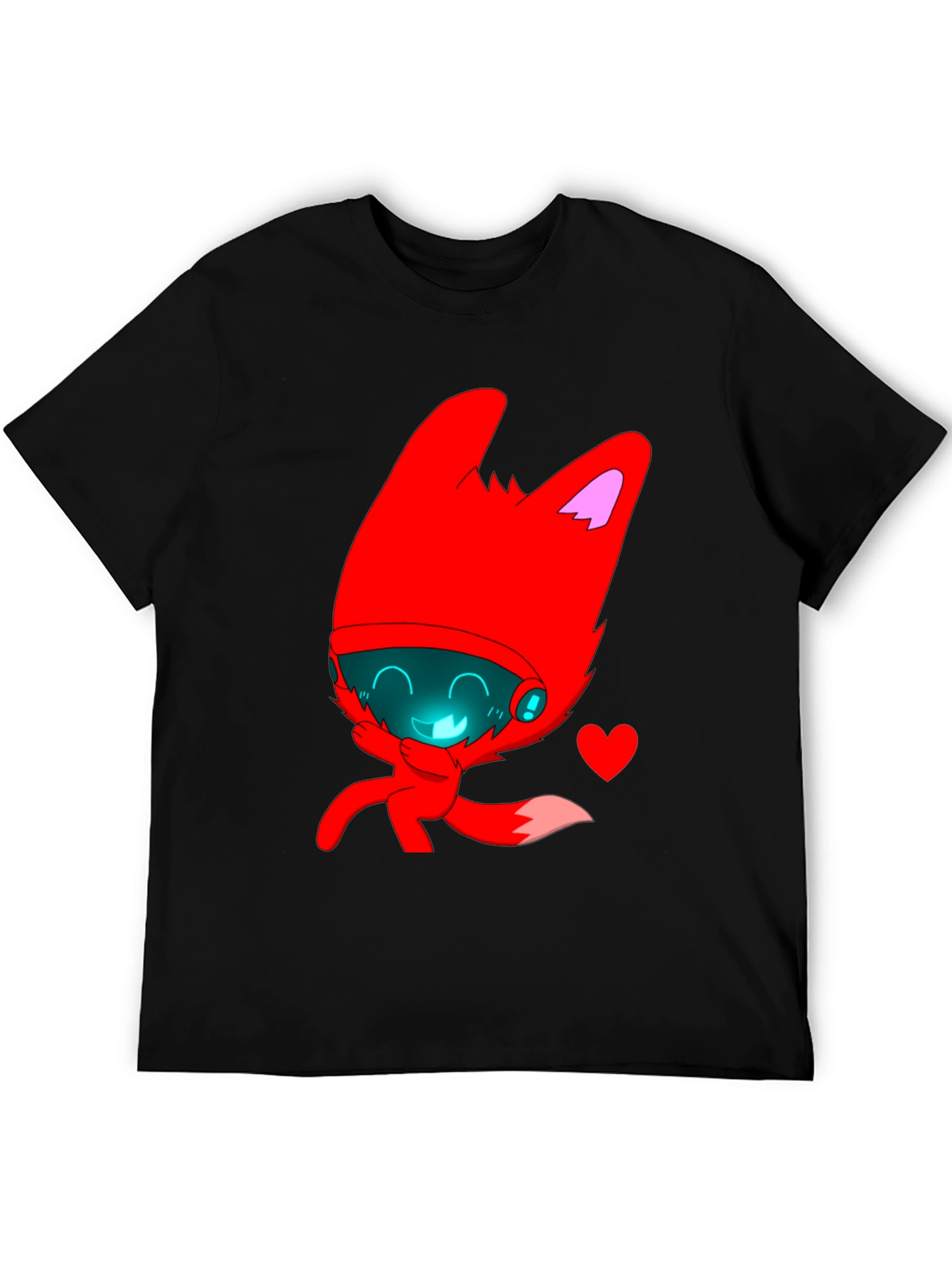 Cute Red Fox Graphic Print Tee