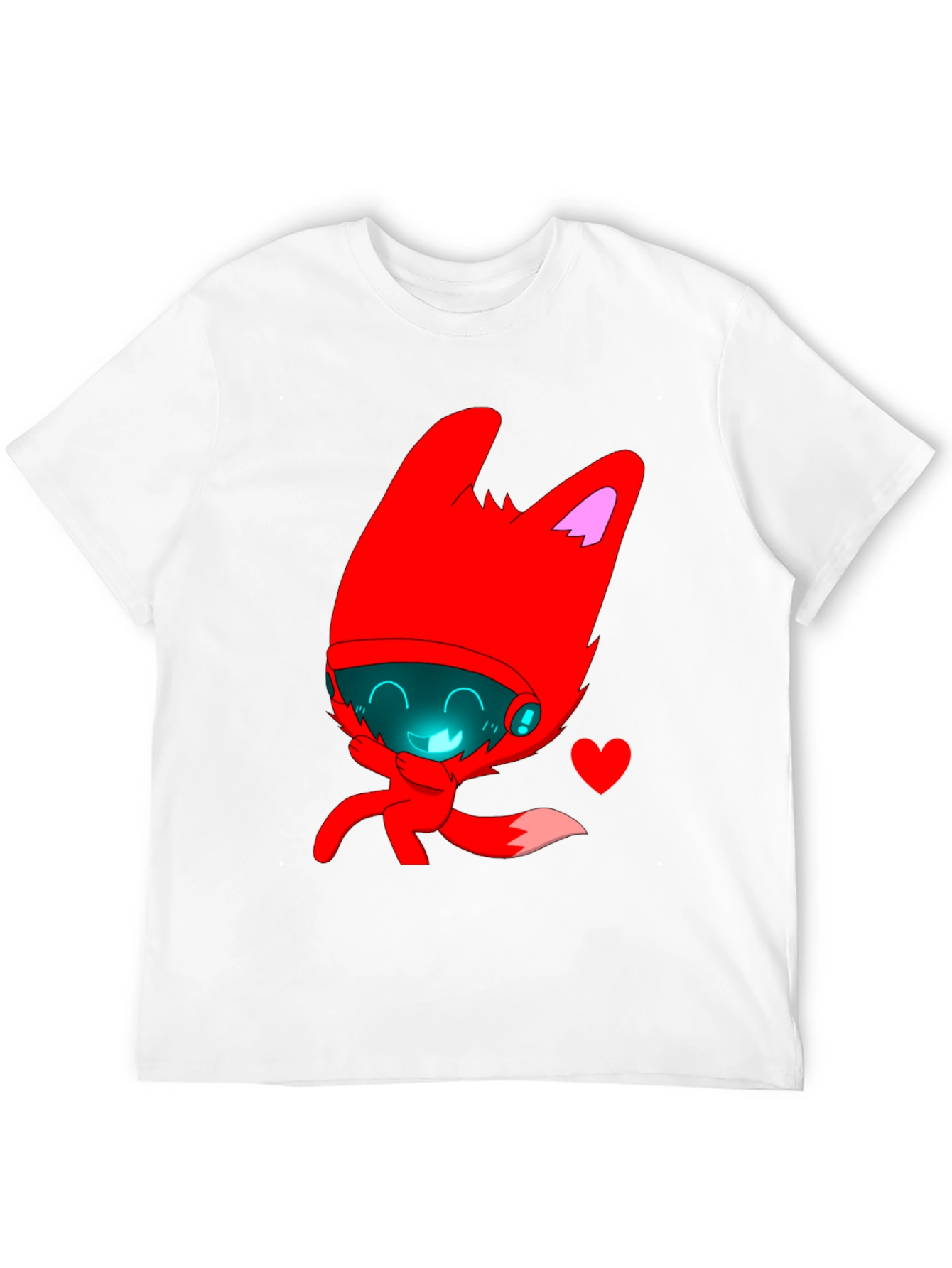 Cute Red Fox Graphic Print Tee