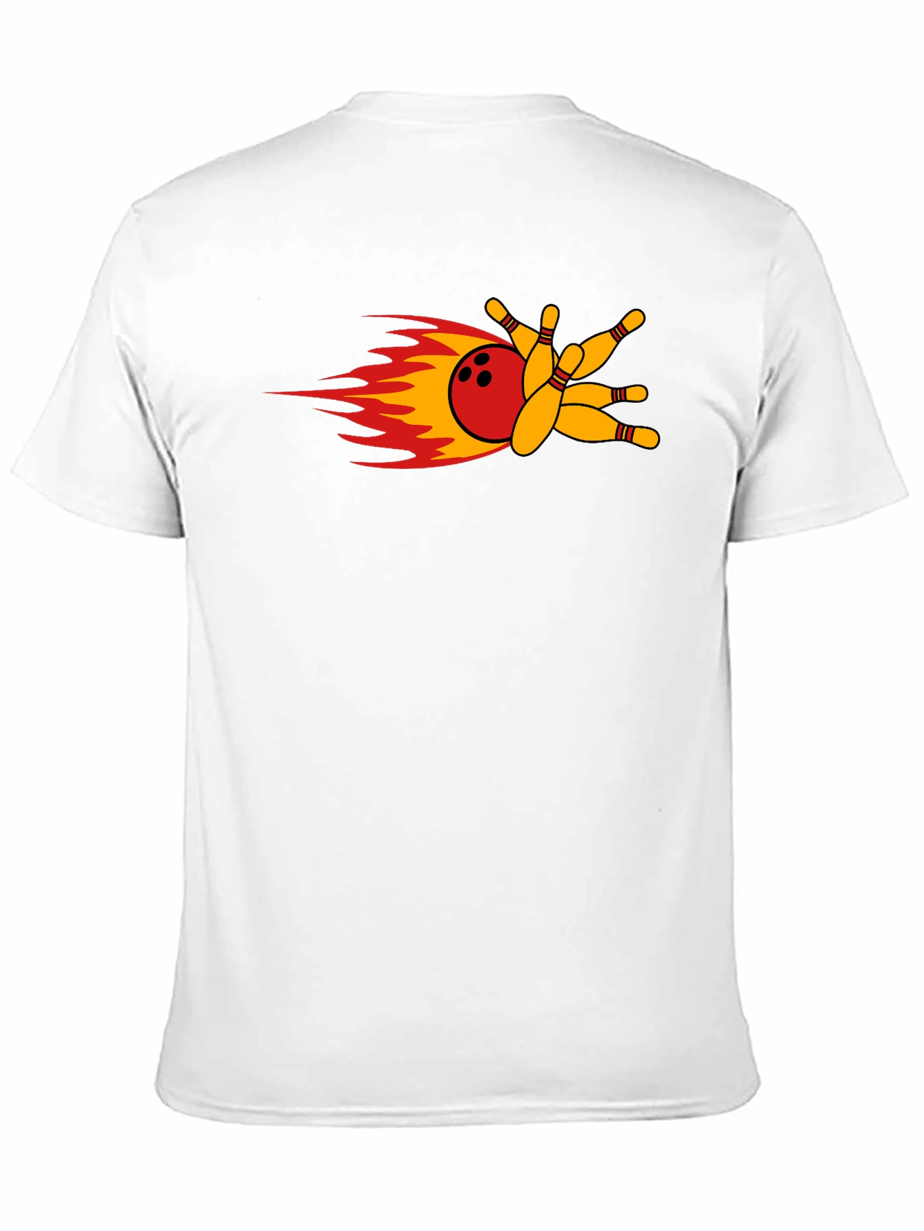Bowling Strike T-Shirt - Flaming Bowling Ball