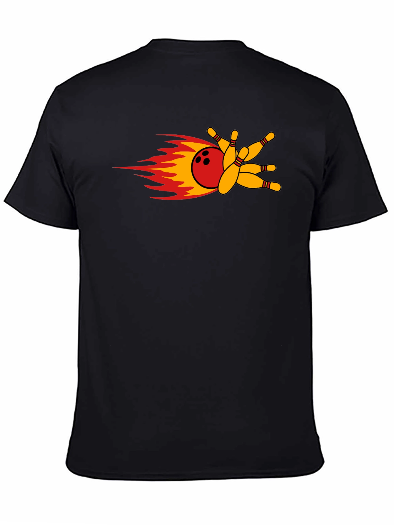 Bowling Strike T-Shirt - Flaming Bowling Ball