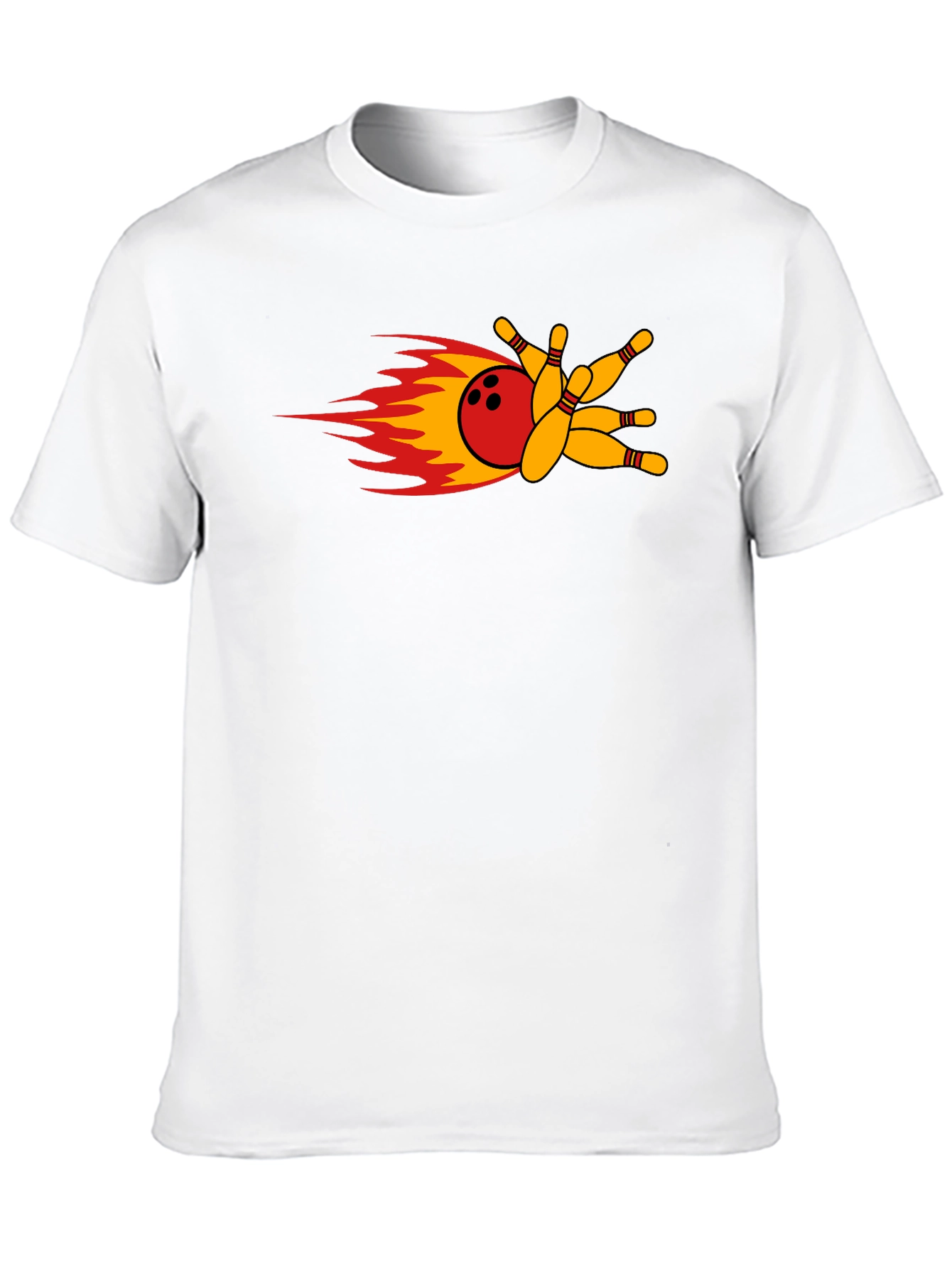 Bowling Strike T-Shirt - Flaming Bowling Ball