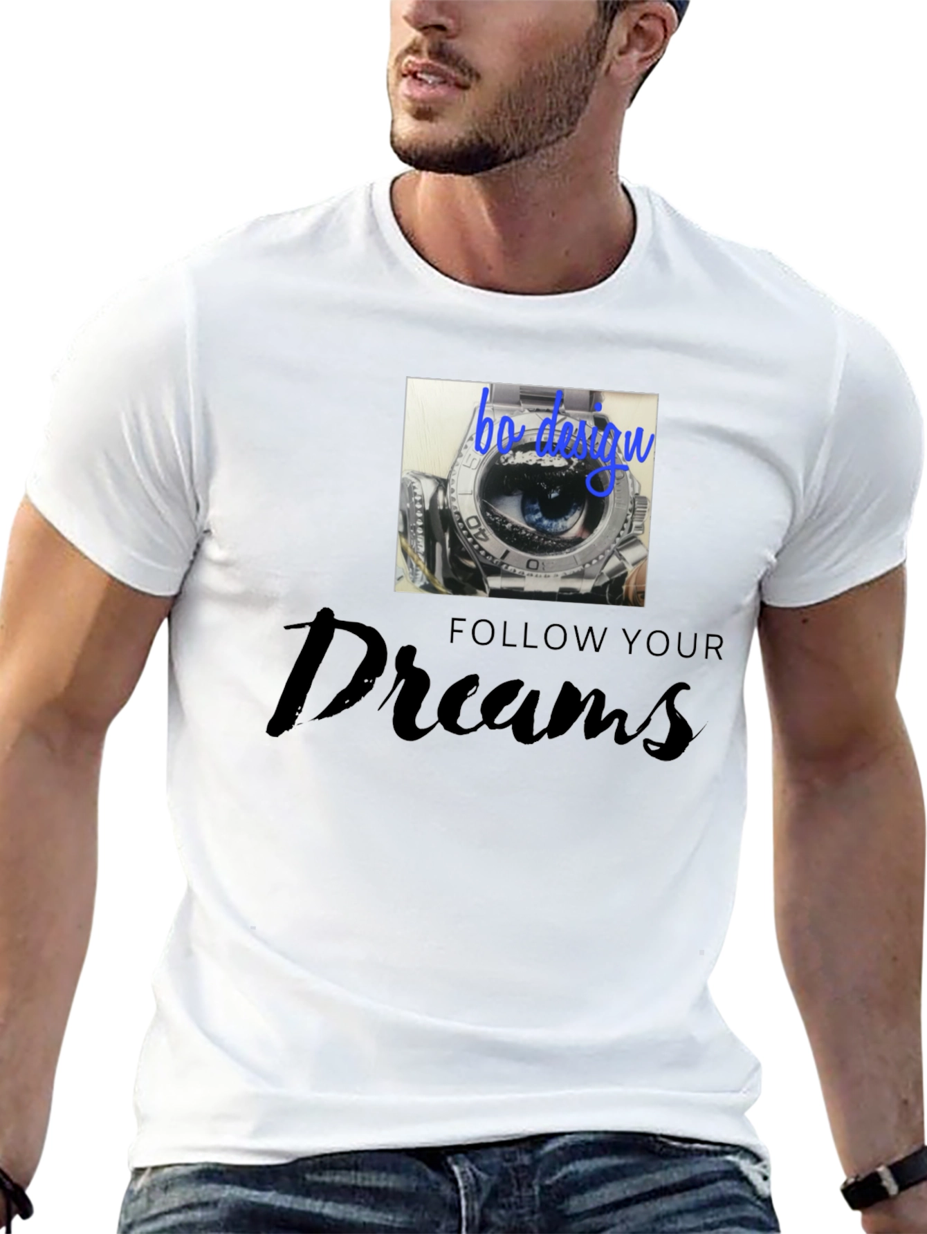 Follow Your Dreams Graphic Black Tee