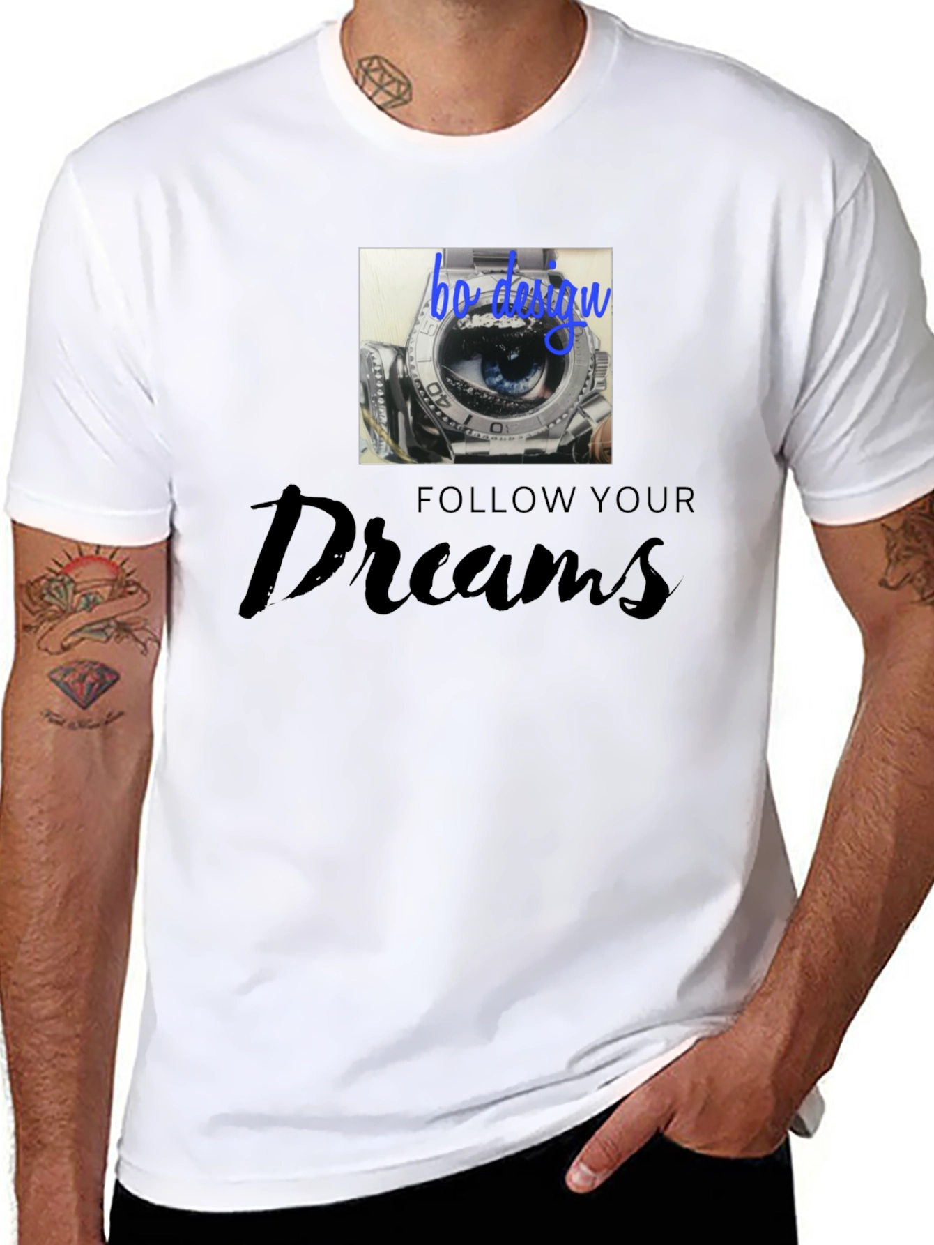 Follow Your Dreams Graphic Black Tee