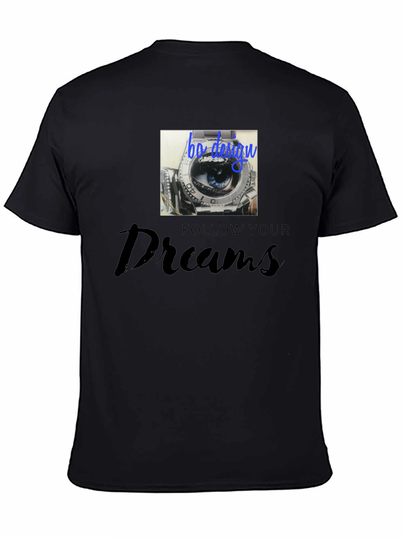 Follow Your Dreams Graphic Black Tee