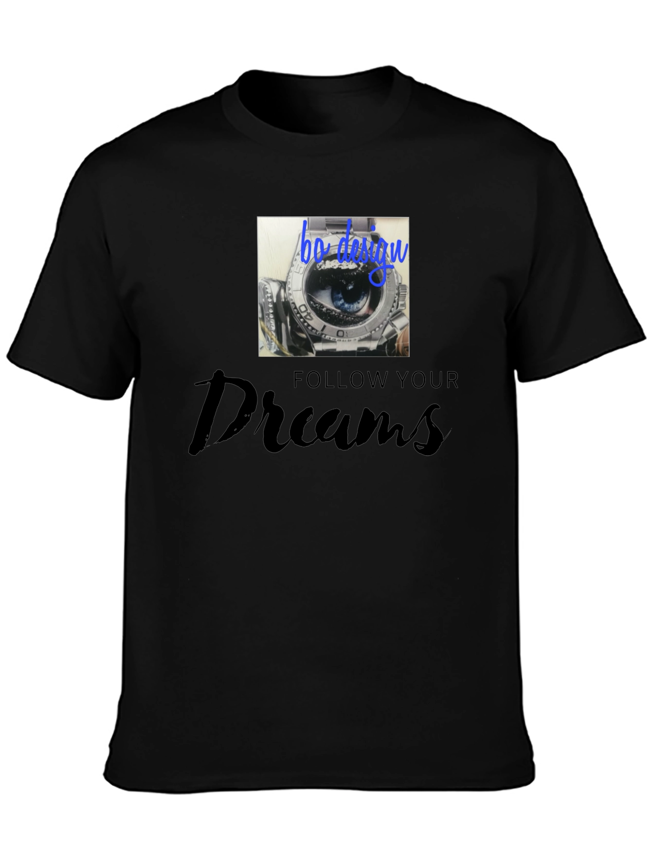 Follow Your Dreams Graphic Black Tee