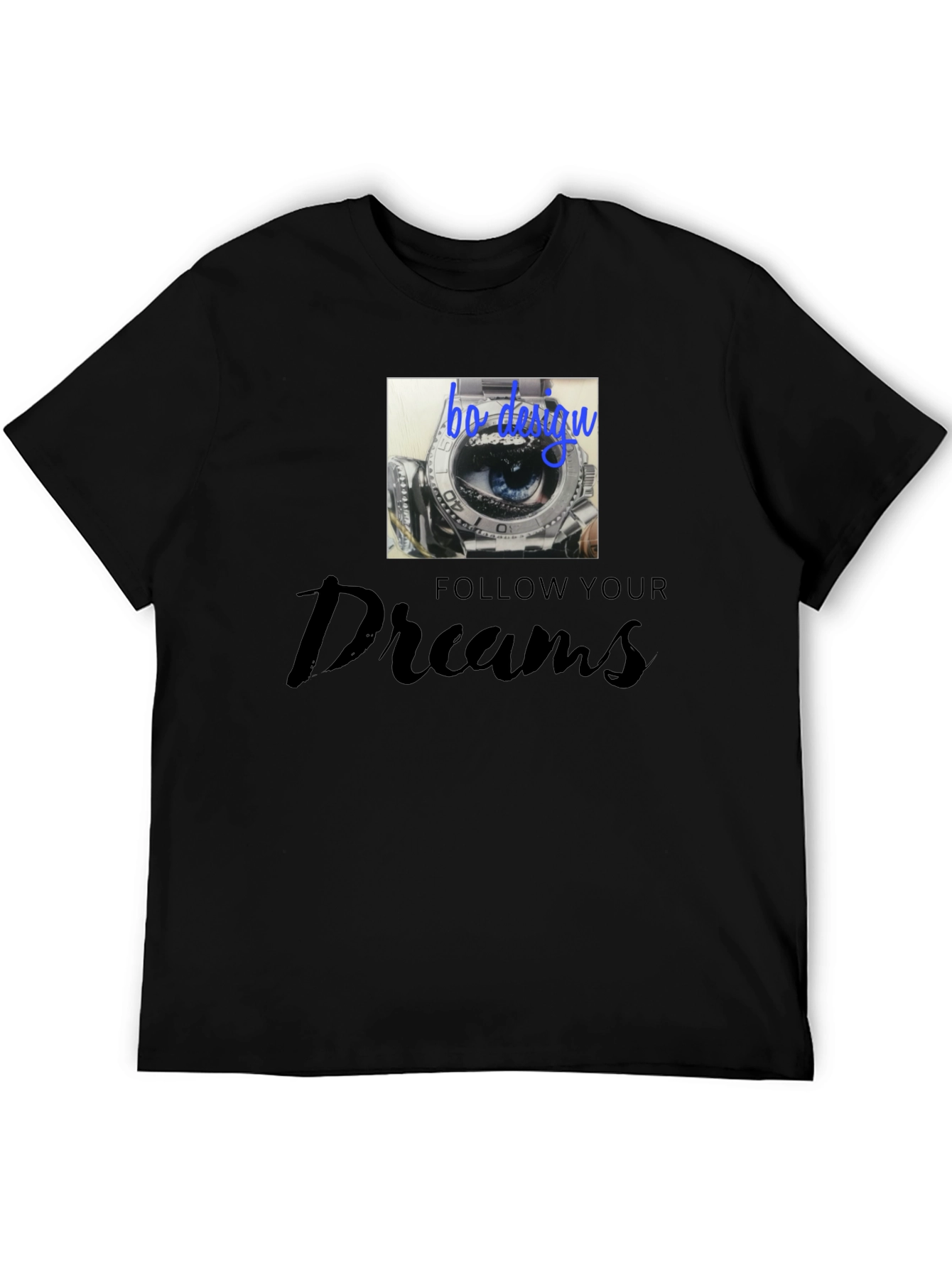 Follow Your Dreams Graphic Black Tee
