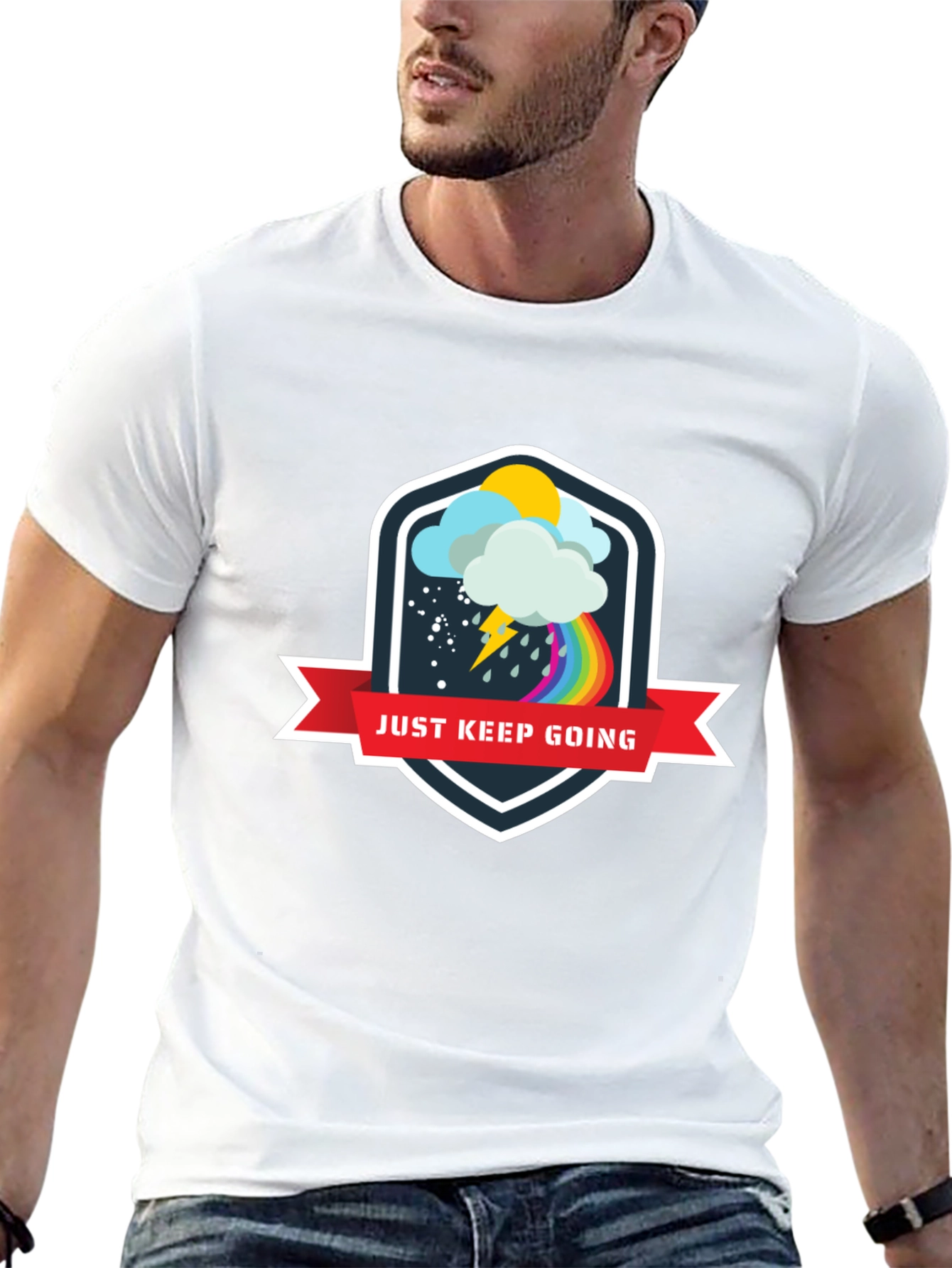 Just Keep Going Motivational Graphic Tee