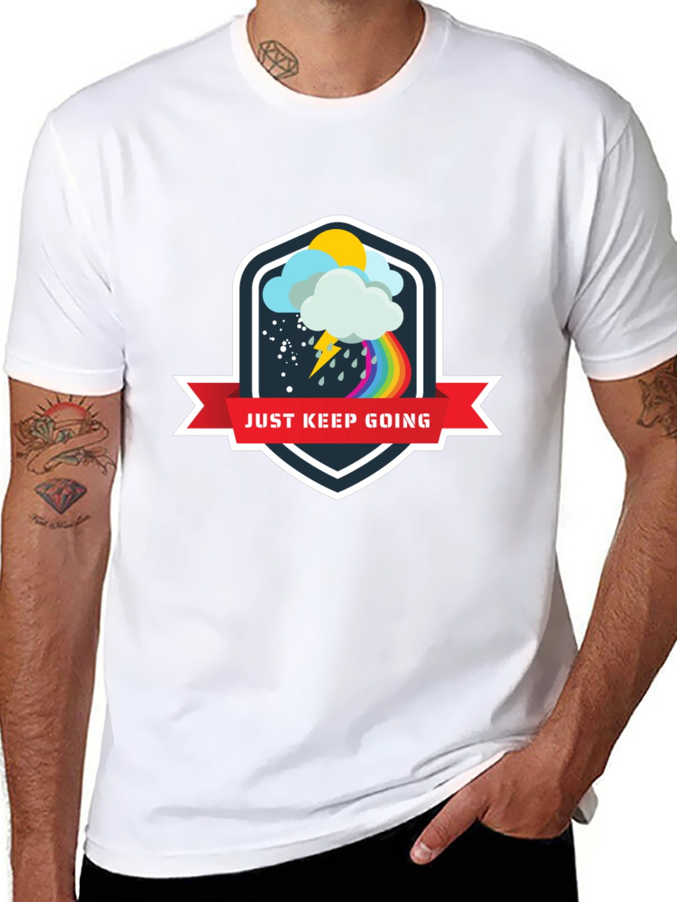 Just Keep Going Motivational Graphic Tee