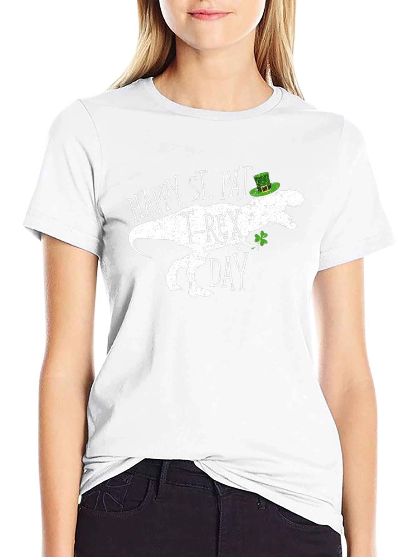 St. Pat-T-Rex Day Black T-Shirt