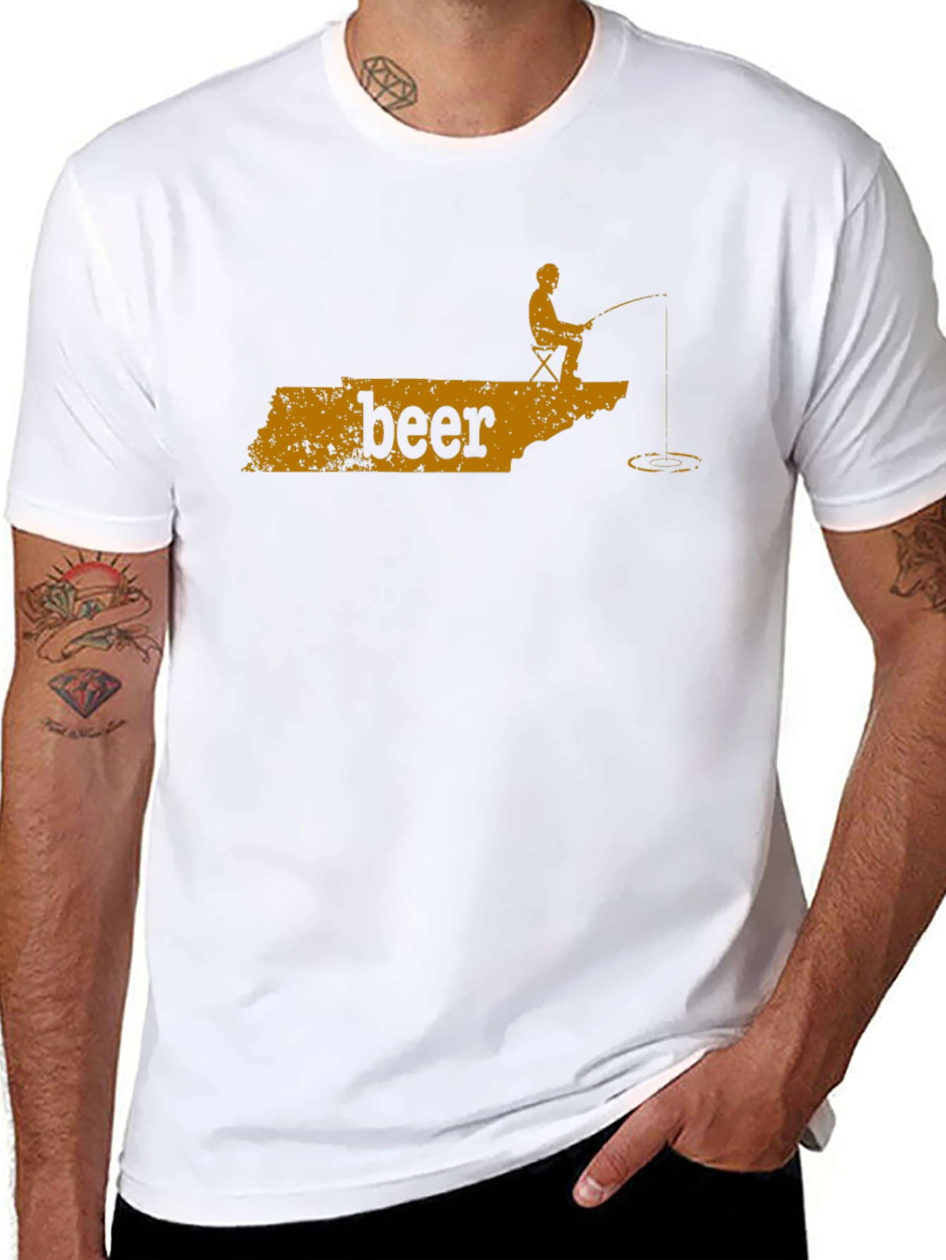 Beer Fishing T-Shirt - Relax and Reel!