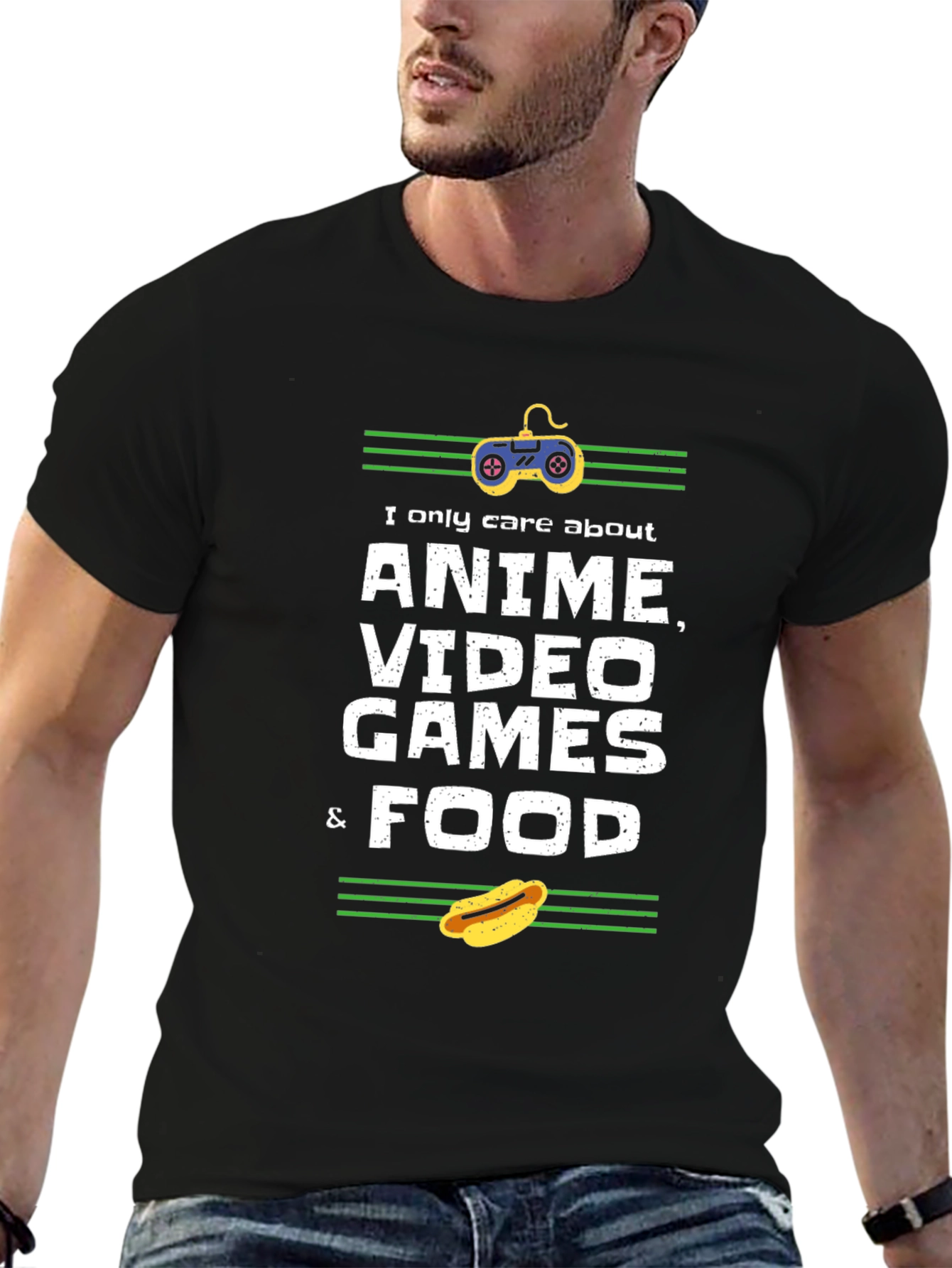 Anime Video Games & Food Graphic Tee