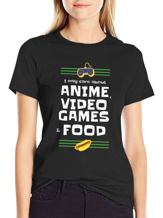 Anime Video Games & Food Graphic Tee