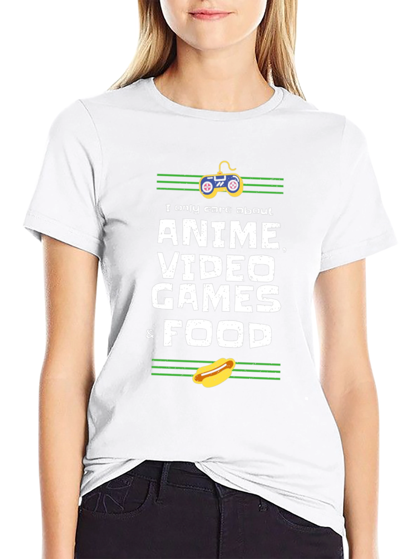 Anime Video Games & Food Graphic Tee