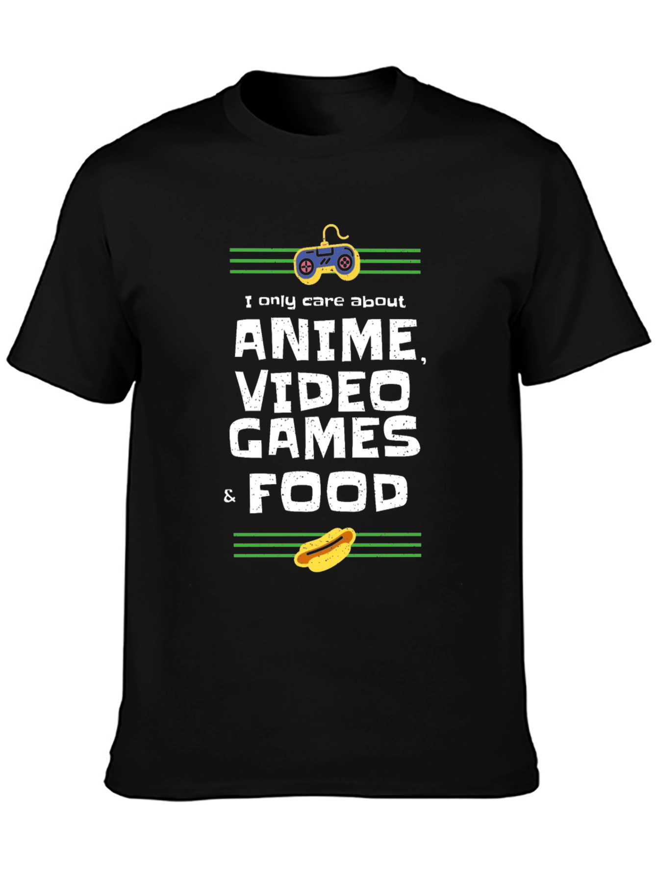 Anime Video Games & Food Graphic Tee