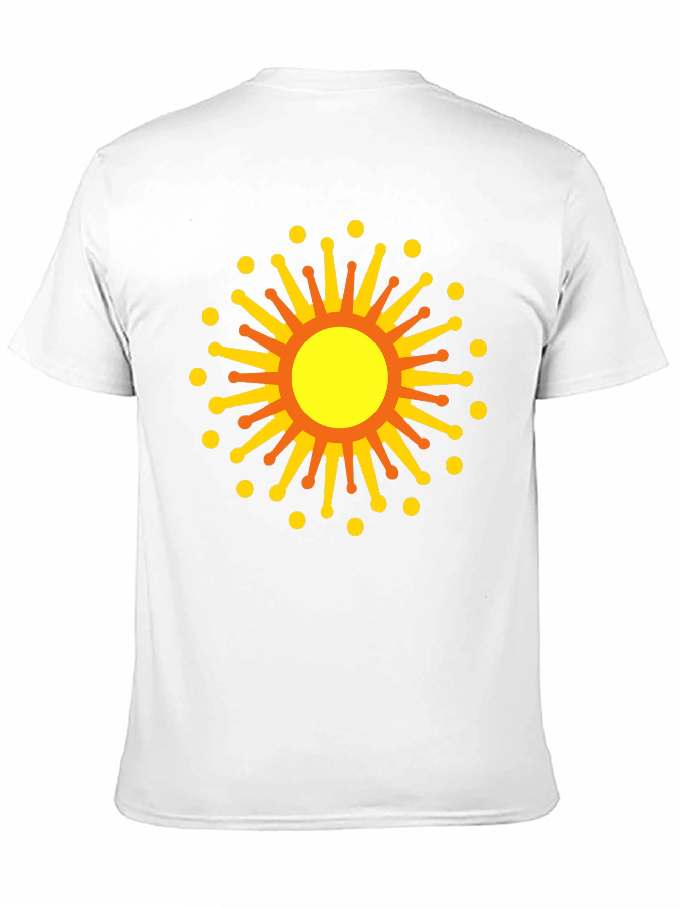 Black Graphic Tee with Sun Design