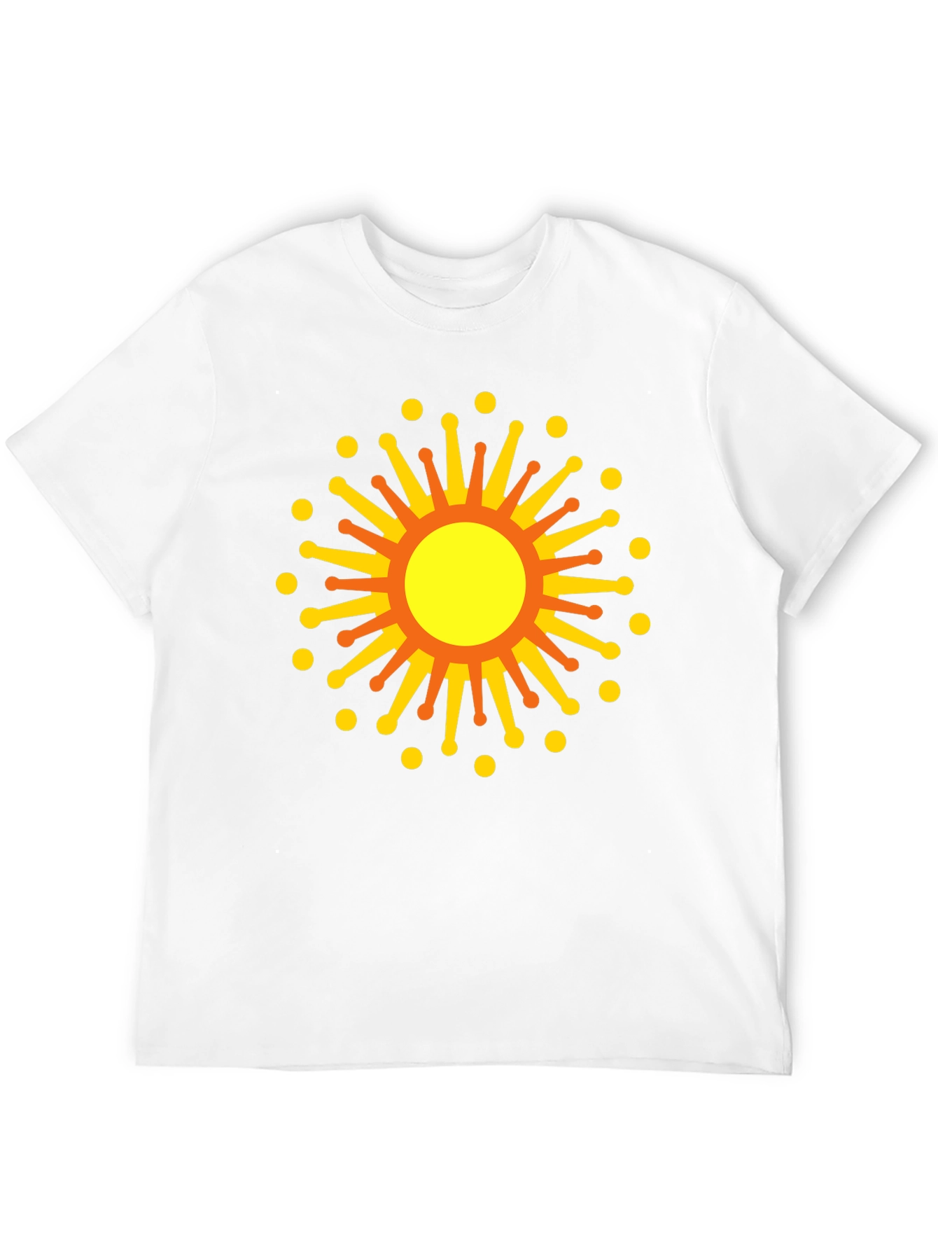 Black Graphic Tee with Sun Design