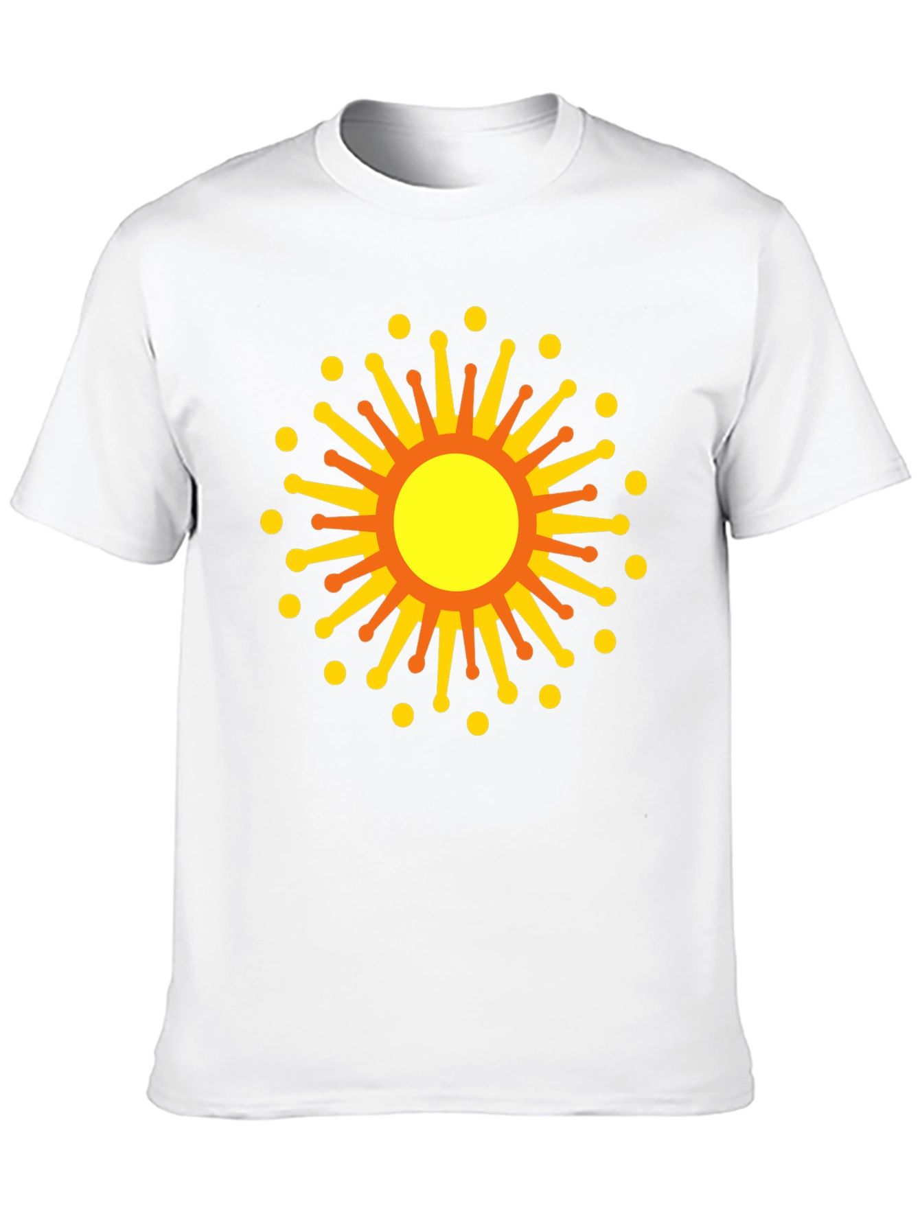 Black Graphic Tee with Sun Design