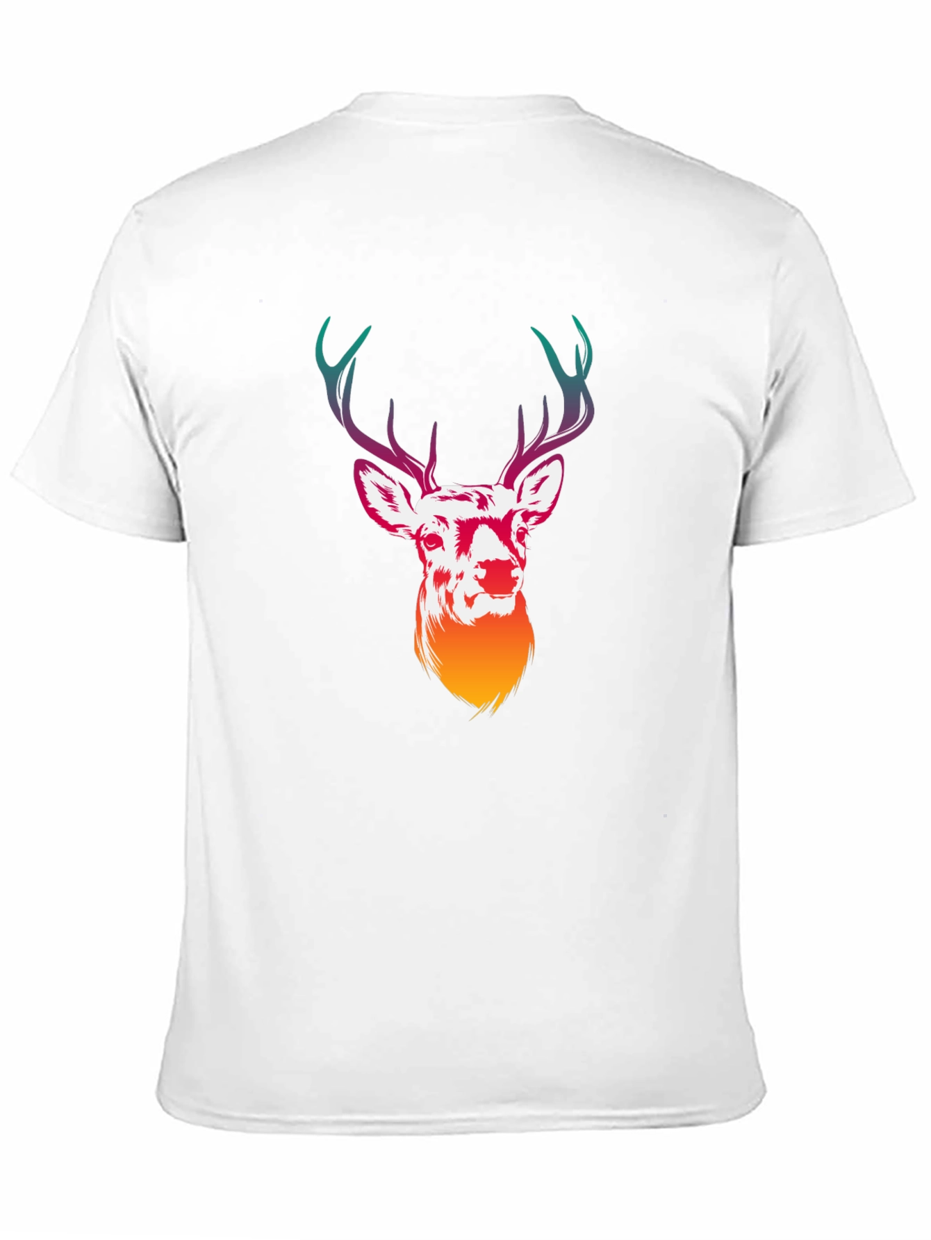 Deer Graphic Tee - Mens Black Crew Neck T-Shirt