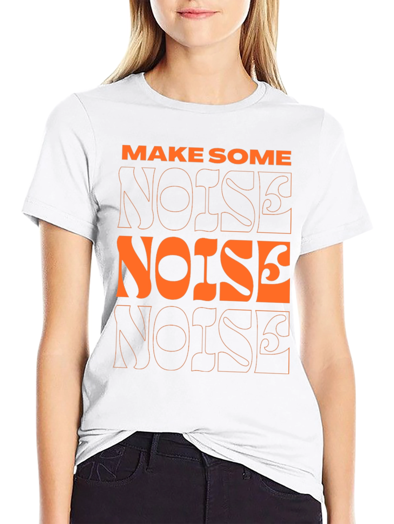 Make Some Noise Black Graphic Tee