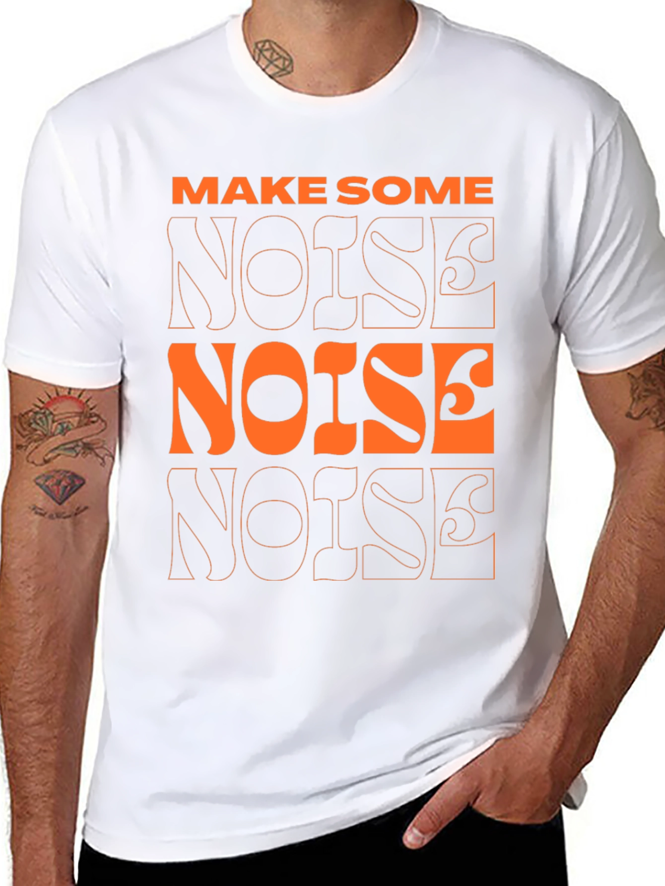 Make Some Noise Black Graphic Tee